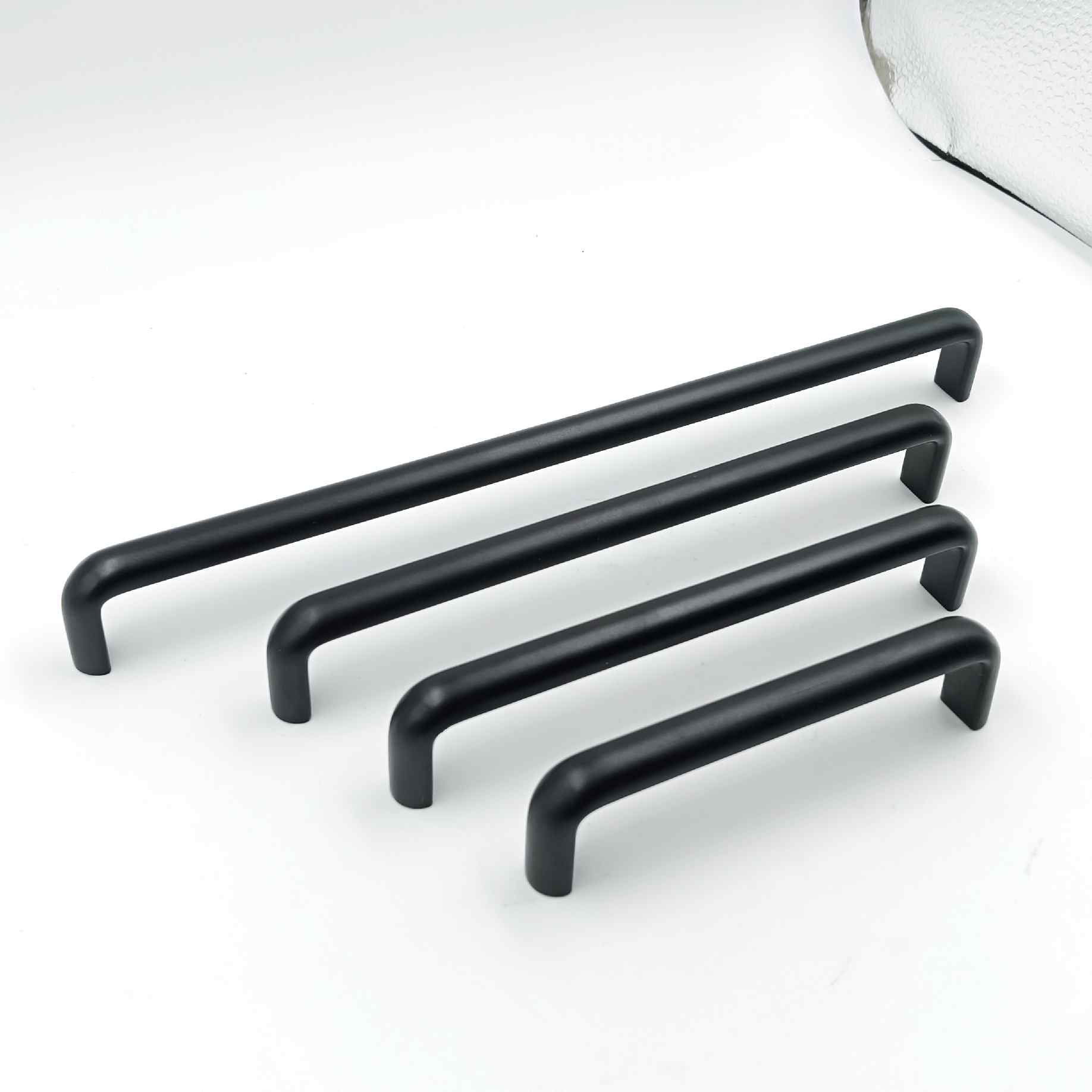 Drawer wardrobe handle 531 Black matt finish 4",6",8",10" (stainless steel) (1235)