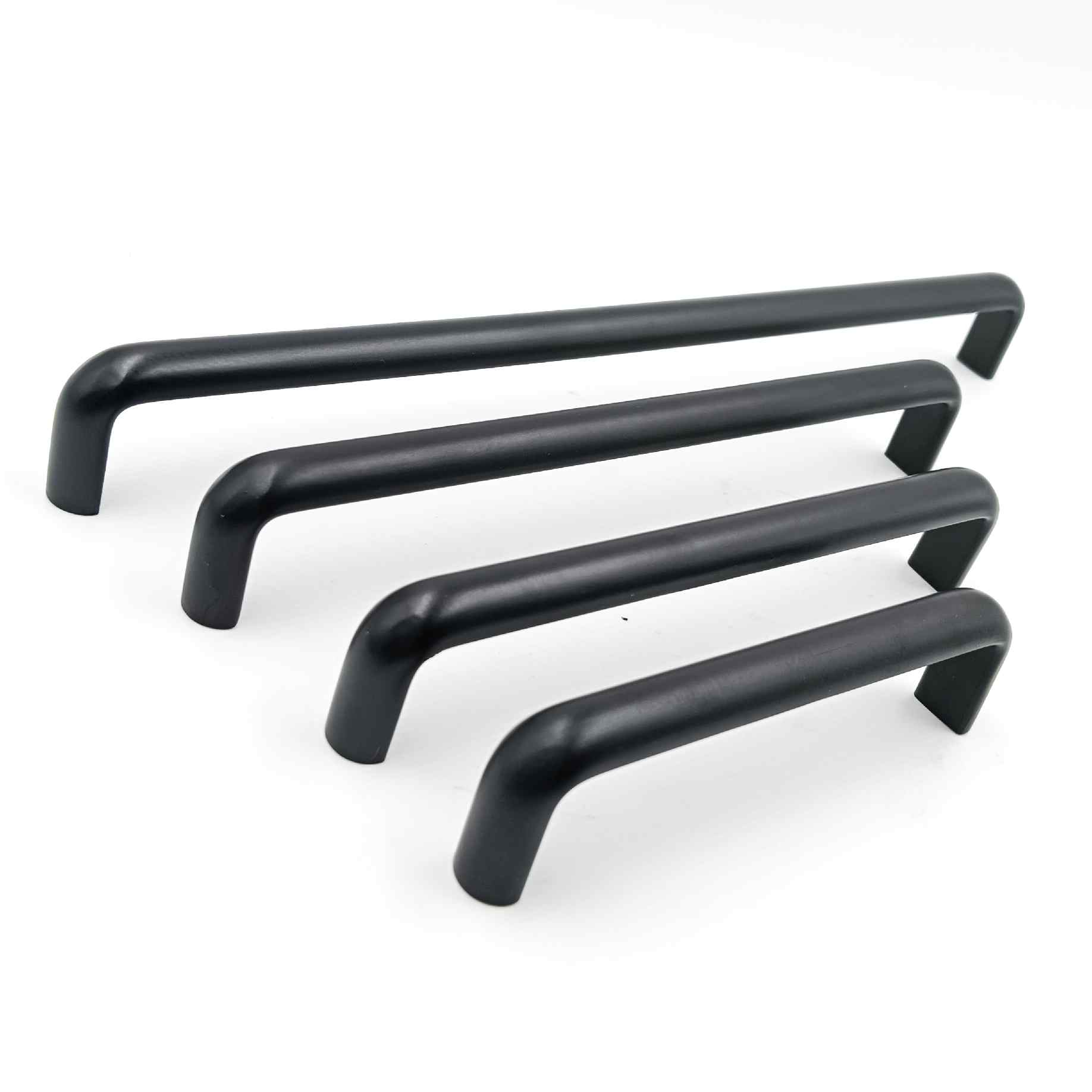 Drawer wardrobe handle 531 Black matt finish 4",6",8",10" (stainless steel) (1235)