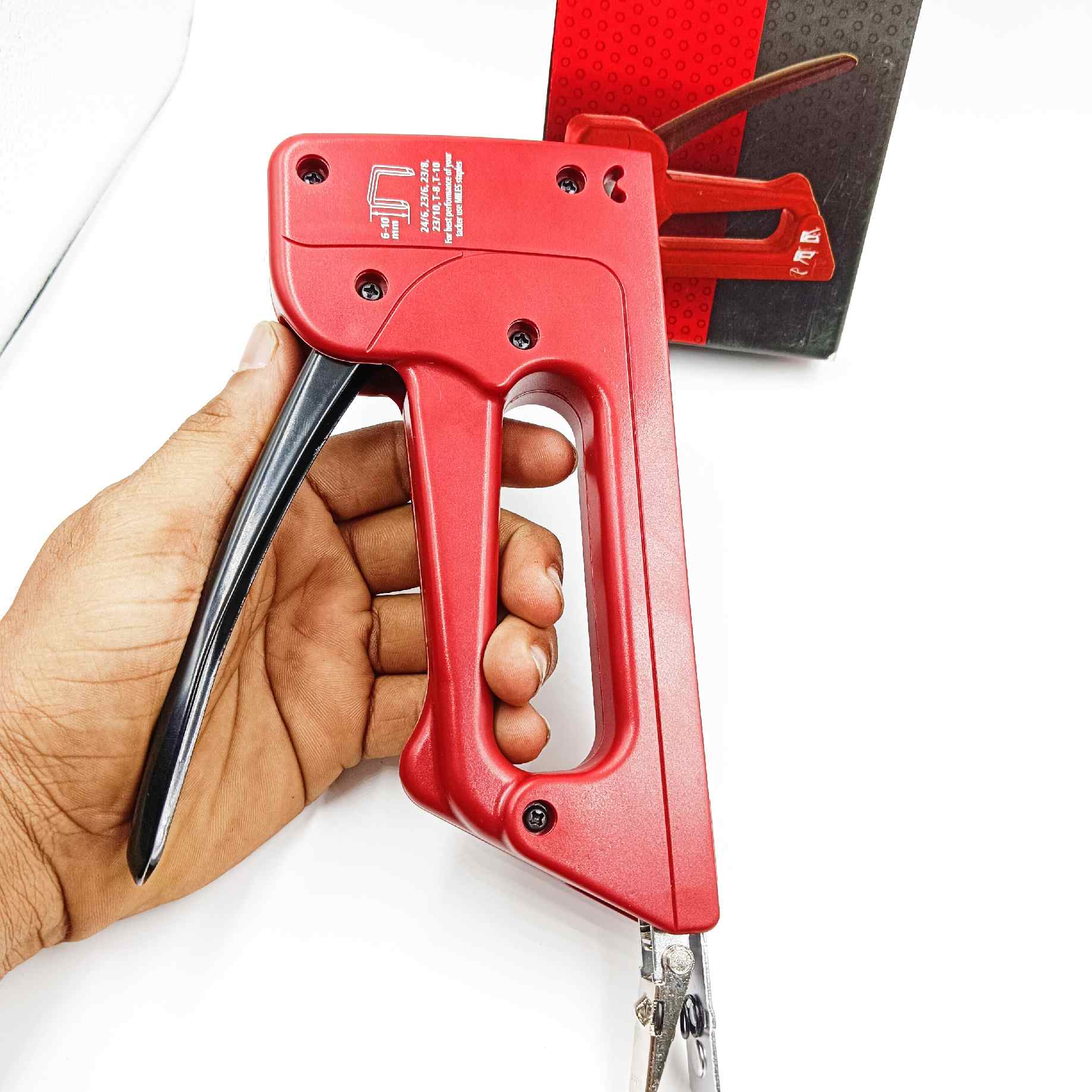 Sofa stapler gun Miles TP-10 Kangaro plastic body with metal handle (1252)