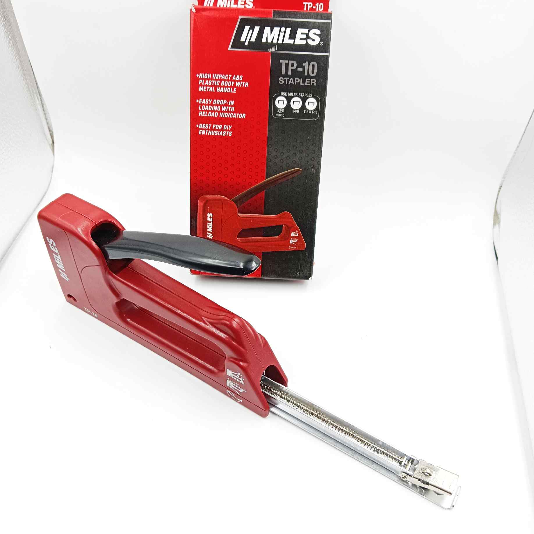 Sofa stapler gun Miles TP-10 Kangaro plastic body with metal handle (1252)