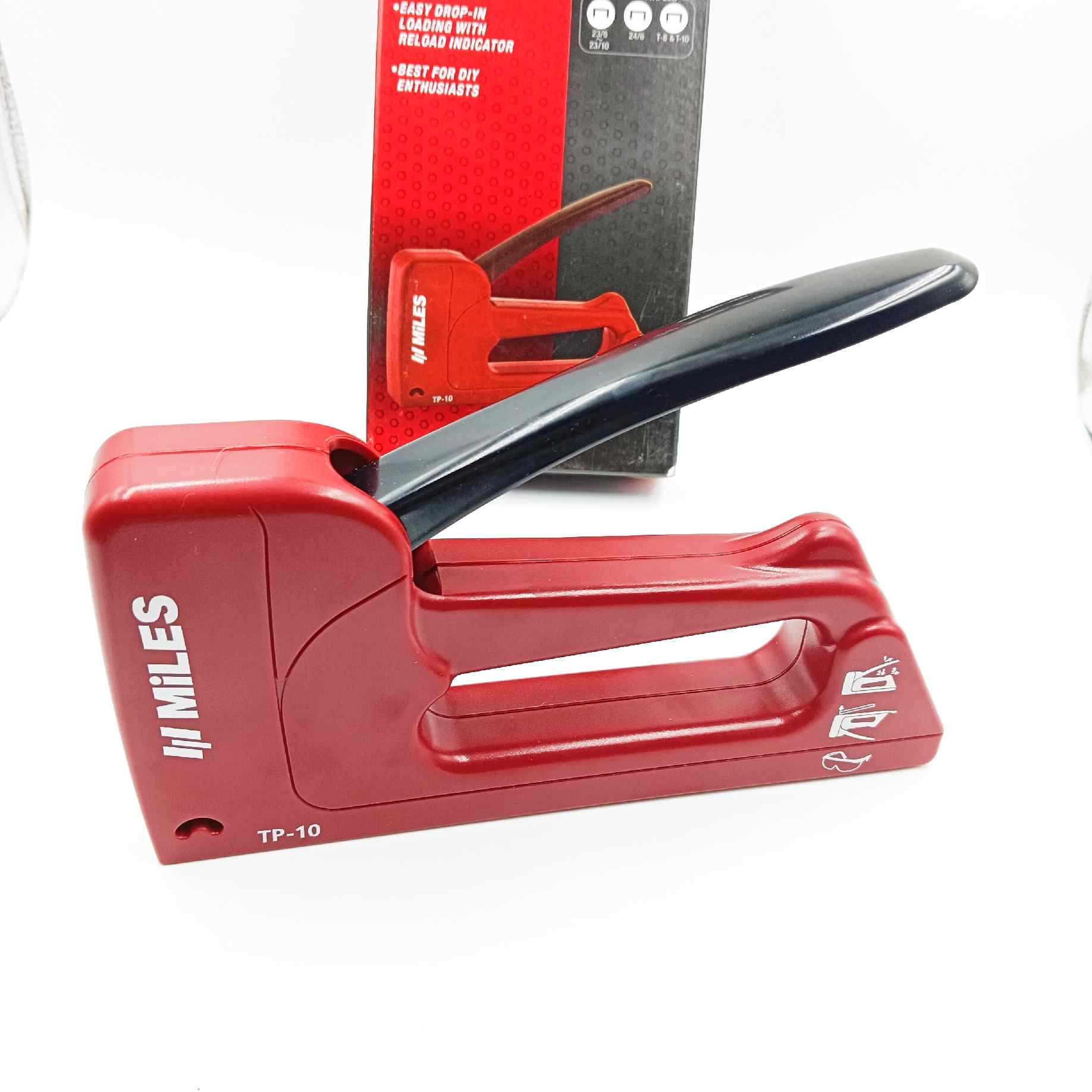 Sofa stapler gun Miles TP-10 Kangaro plastic body with metal handle (1252)