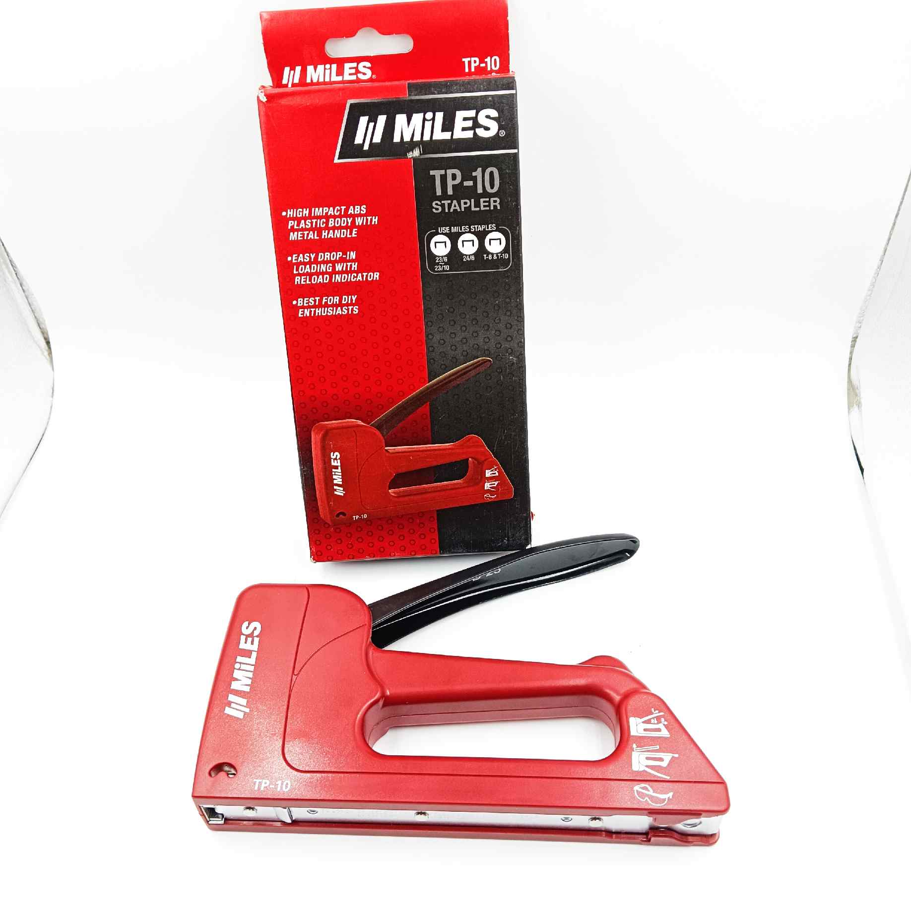 Sofa stapler gun Miles TP-10 Kangaro plastic body with metal handle (1252)
