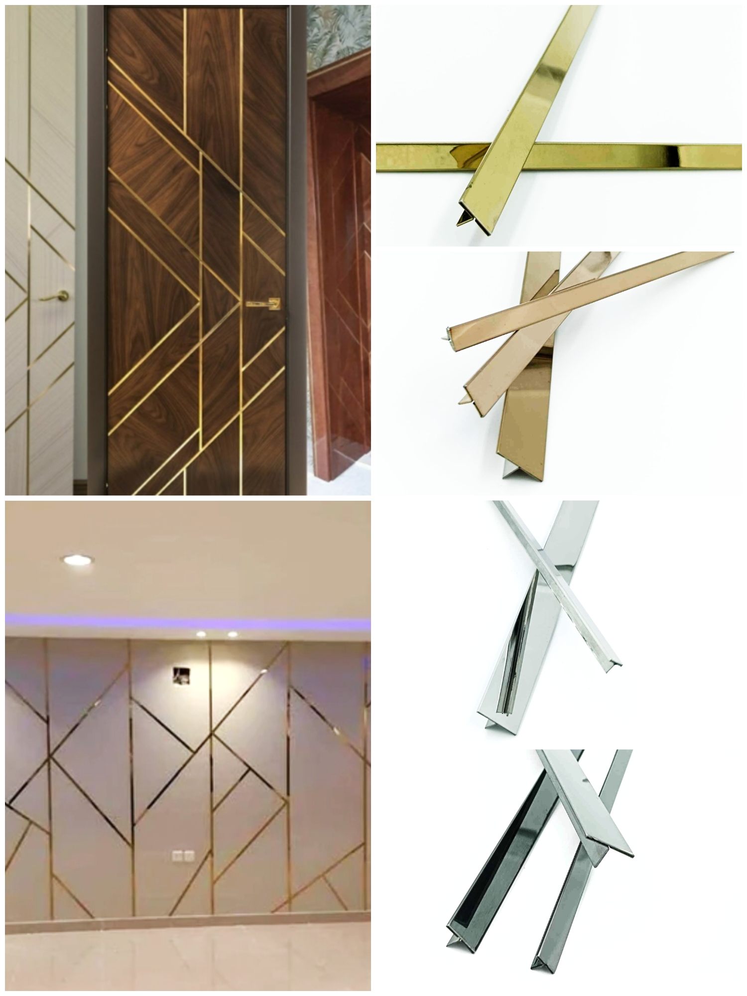 T patti s.s 304 pvd Black glossy finish 8mm,12mm,20mm width 10ft length(1008)