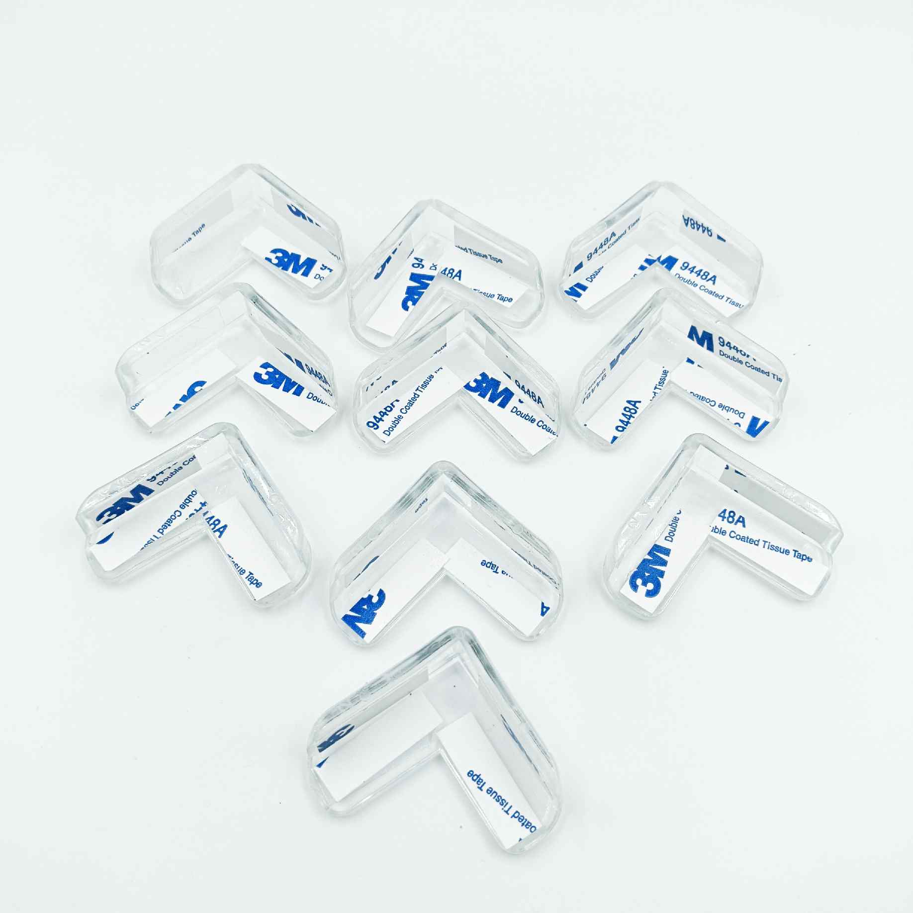 Rubber corner safty bush clear with self adhesive gum table corner protectors,glass corner bush (1281)