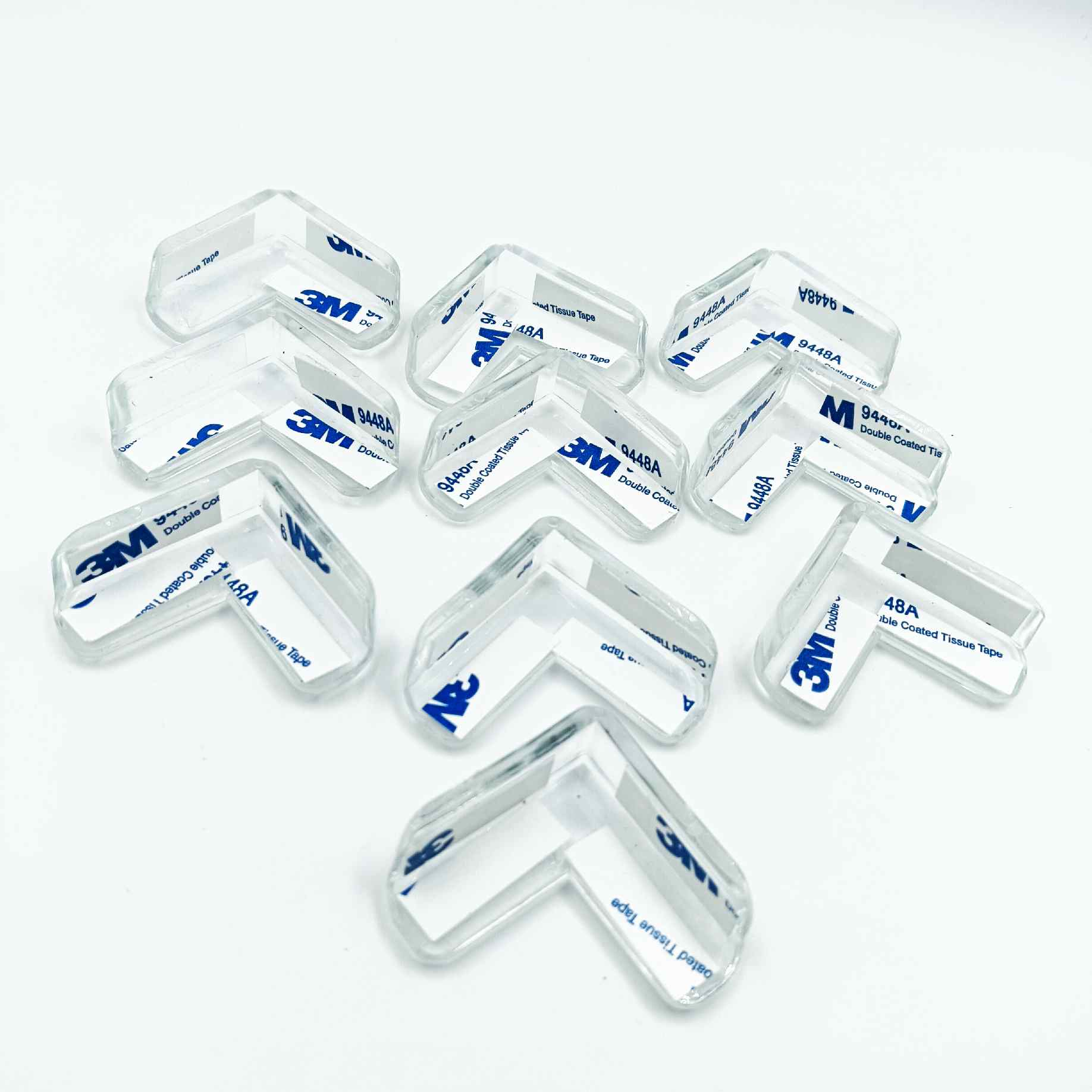 Rubber corner safty bush clear with self adhesive gum table corner protectors,glass corner bush (1281)