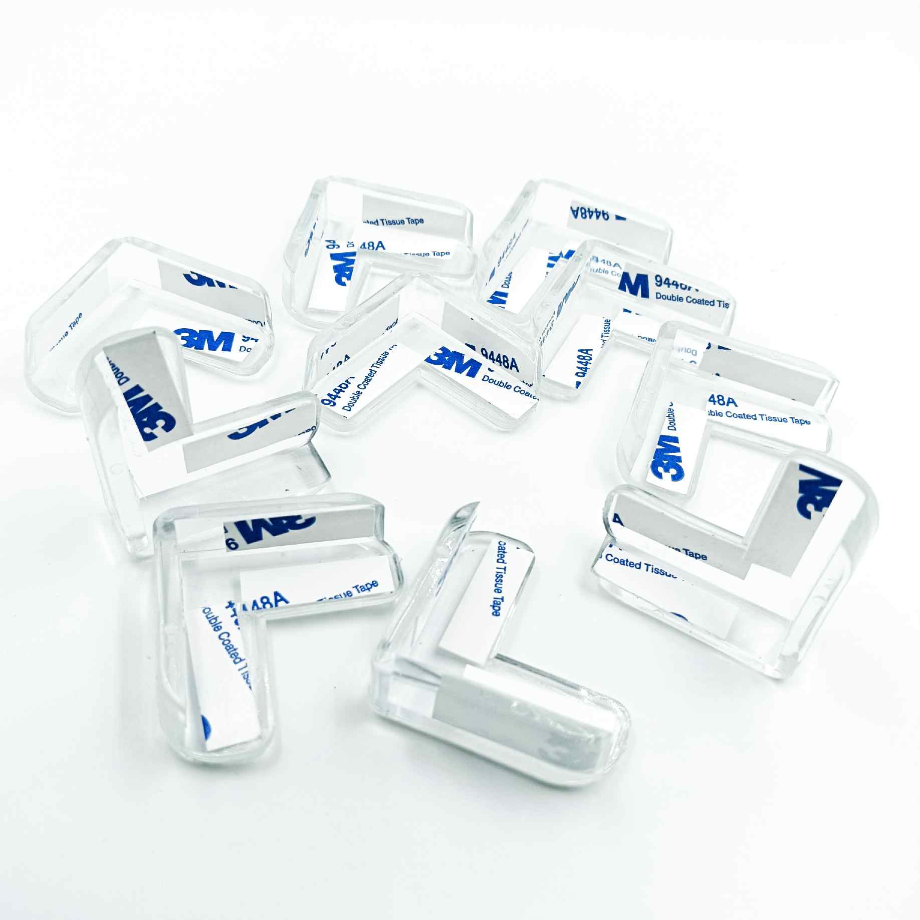 Rubber corner safty bush clear with self adhesive gum table corner protectors,glass corner bush (1281)