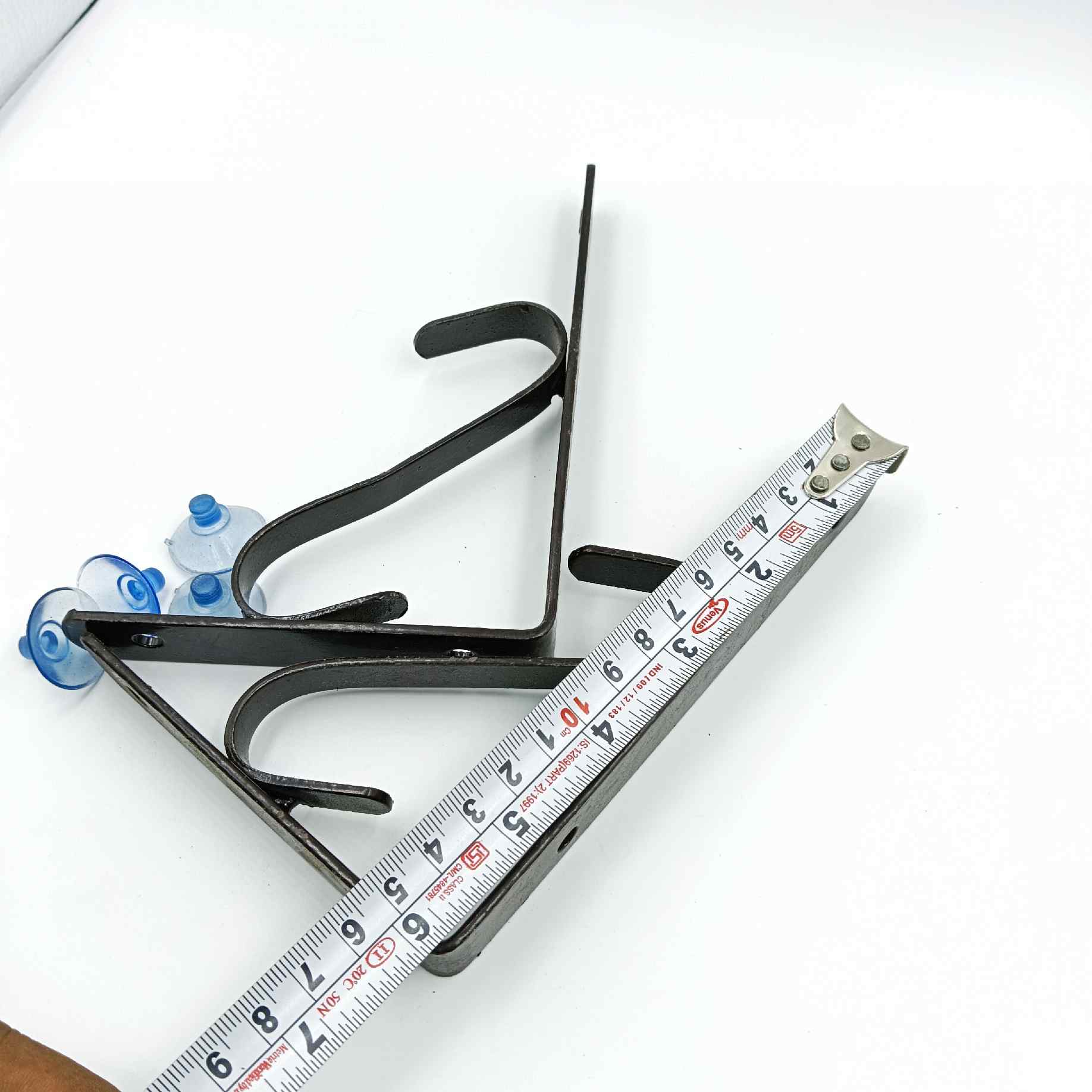 L clamp brown coated 2pc pack with vaccum bush for glass and plywood 6",8".10",12" (1279)