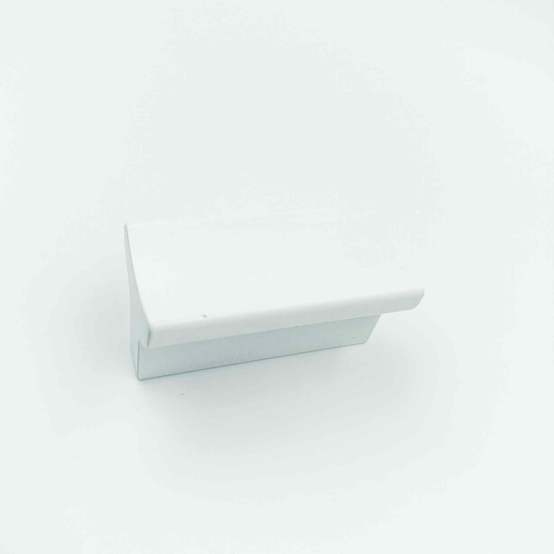 Drawer cabinet knob Rectangular white finish 2"*1" aluminium light weight (sujin company) (1291)