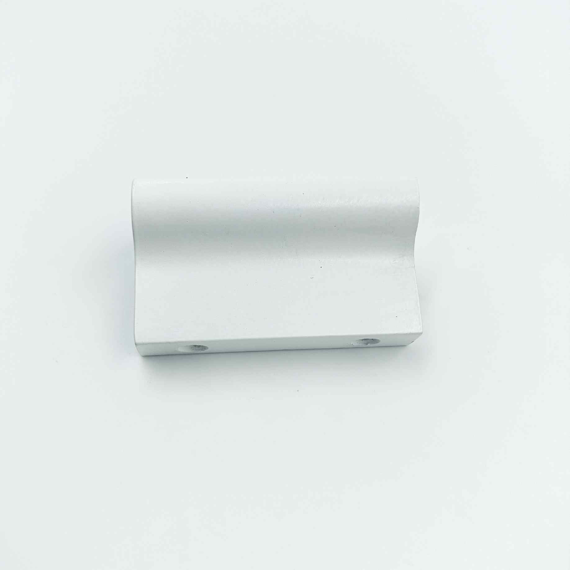 Drawer cabinet knob Rectangular white finish 2"*1" aluminium light weight (sujin company) (1291)