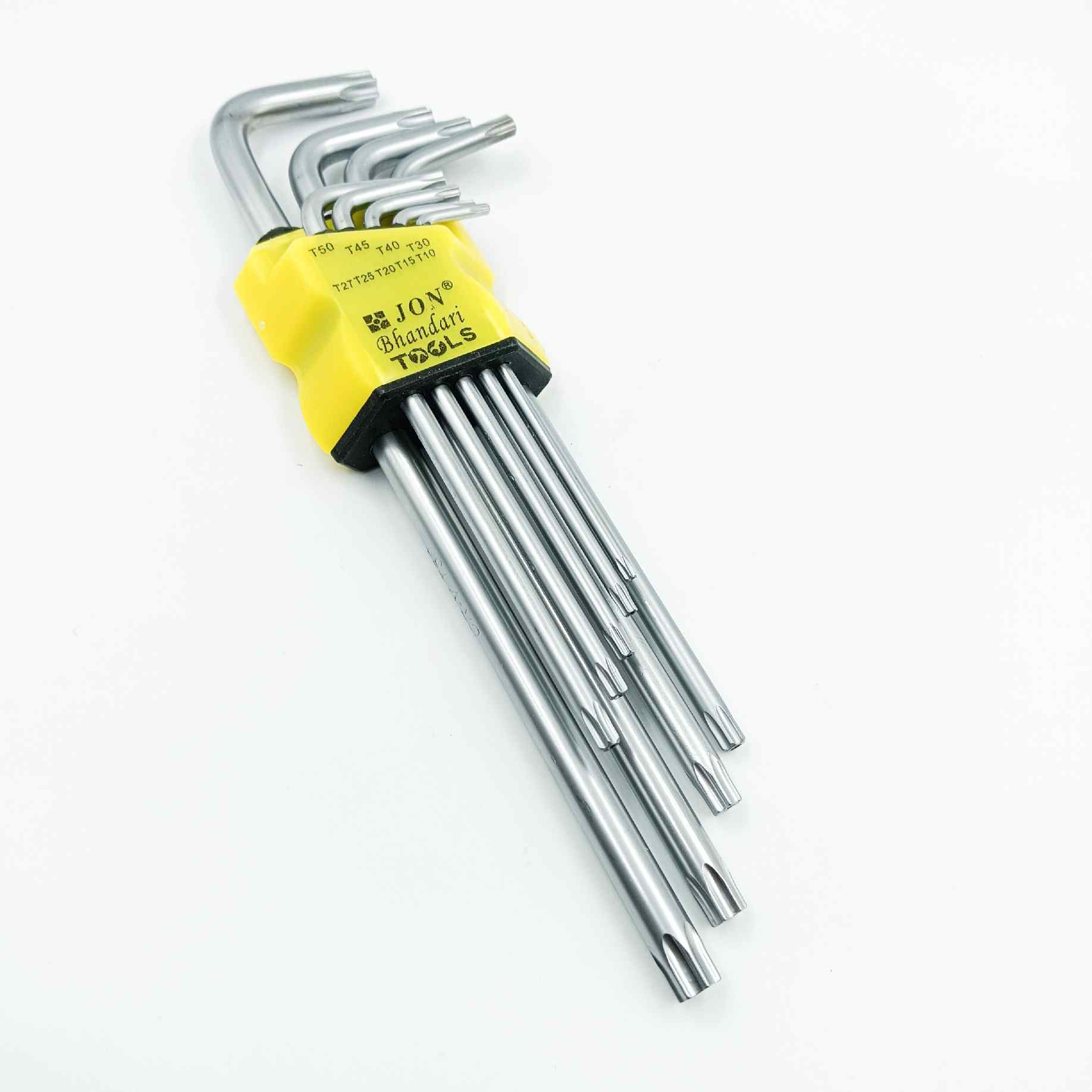 Torx key set 9pcs flower alenkey set star key set T10 to T50 jon bhandary tools (1317)