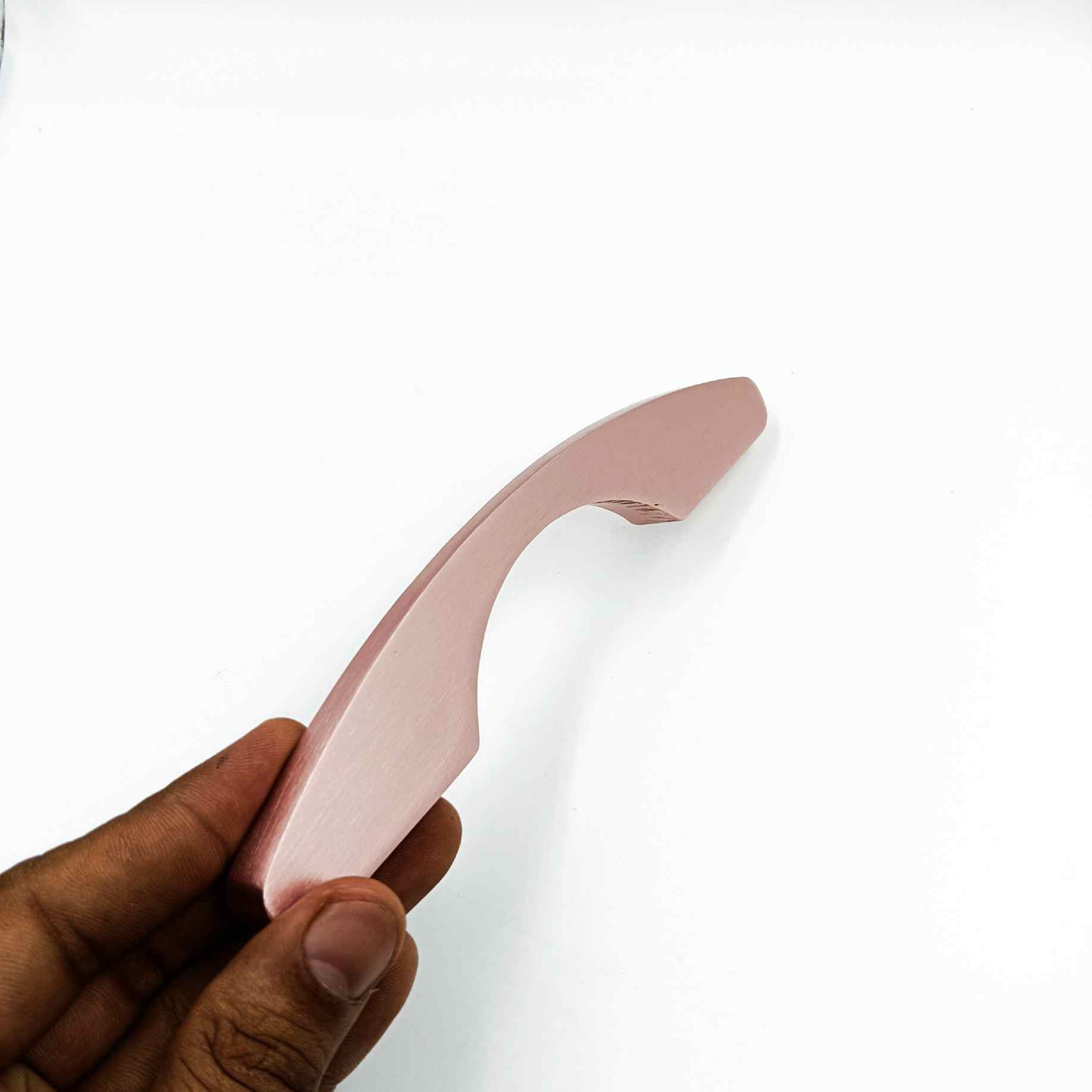 Drawer wardrobe handle V-1002 baby pink light rosegold finish 6.5",9.5",11",14",21" C type (1411)