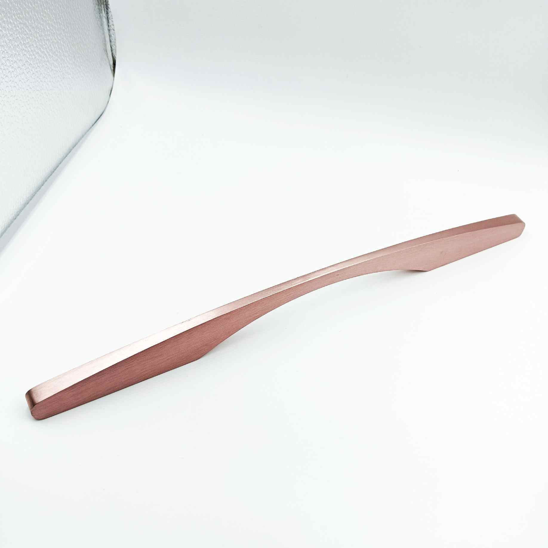 Drawer wardrobe handle V-1002 baby pink light rosegold finish 6.5",9.5",11",14",21" C type (1411)