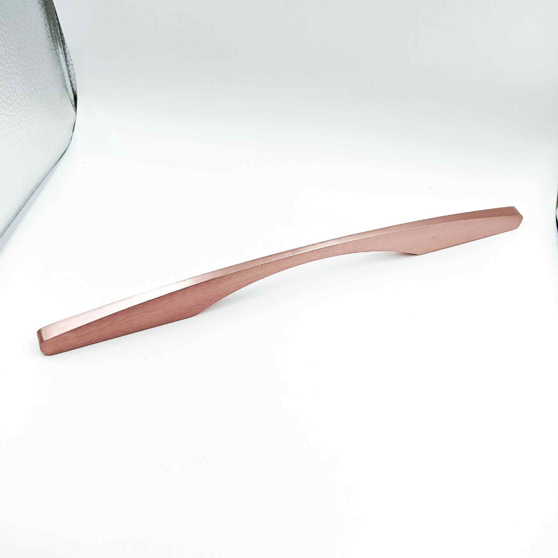 Drawer wardrobe handle V-1002 baby pink light rosegold finish 6.5",9.5",11",14",21" C type (1411)