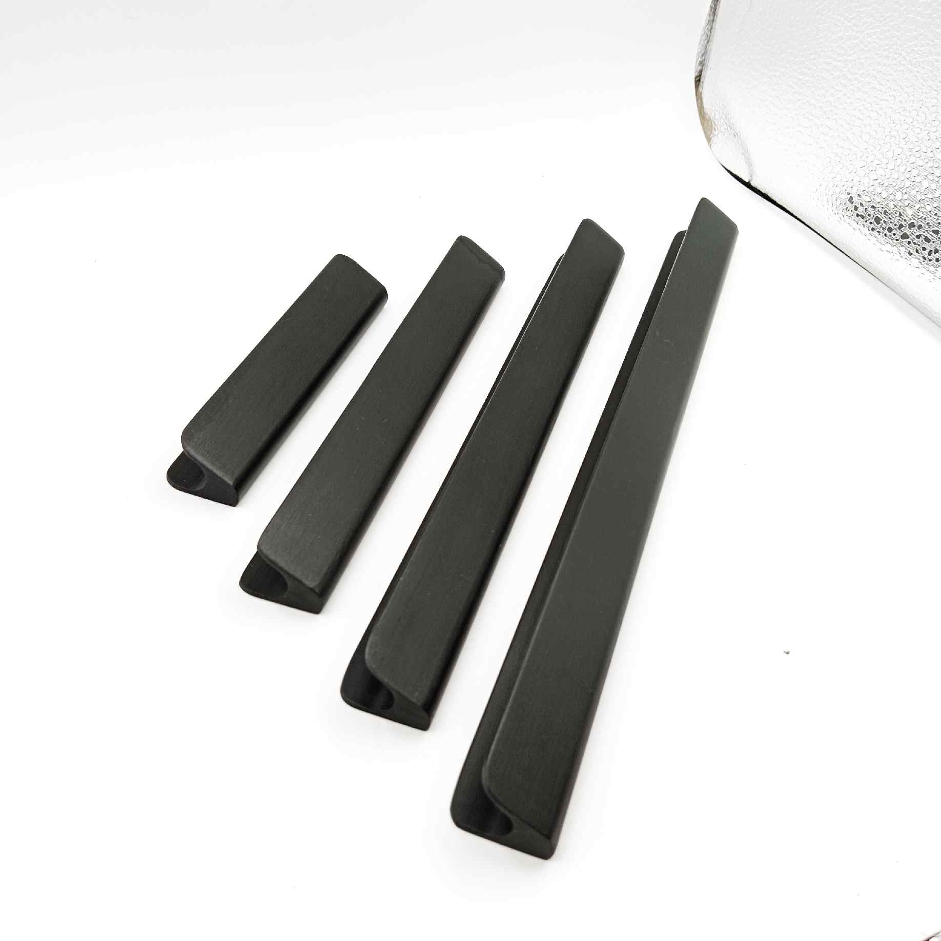 Drawer wardrobe handle 1014 Black matt finish 4",8",10",12" V type (1418)