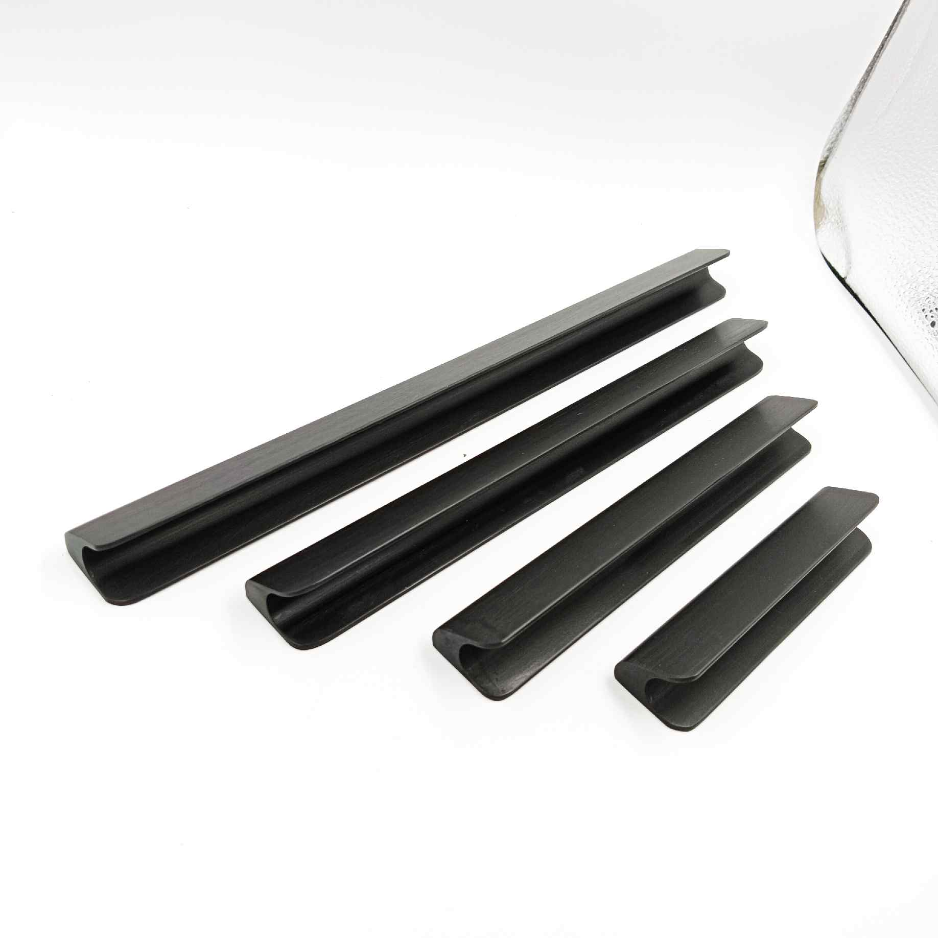 Drawer wardrobe handle 1014 Black matt finish 4",8",10",12" V type (1418)