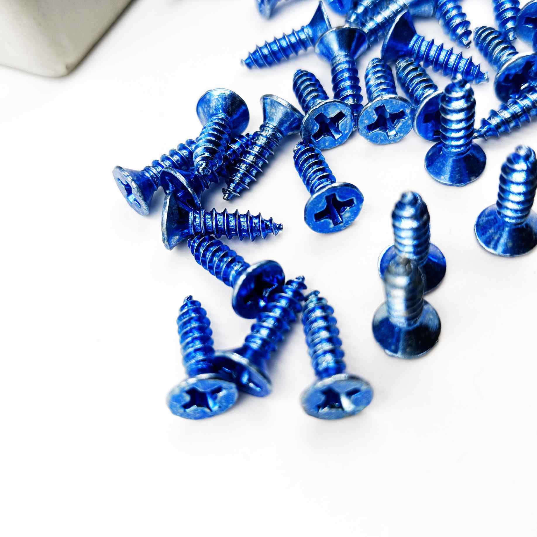 Self tapping screw CSK flat head star for aluminium frames woodking blue coating (pack of 1000pcs) (1439)