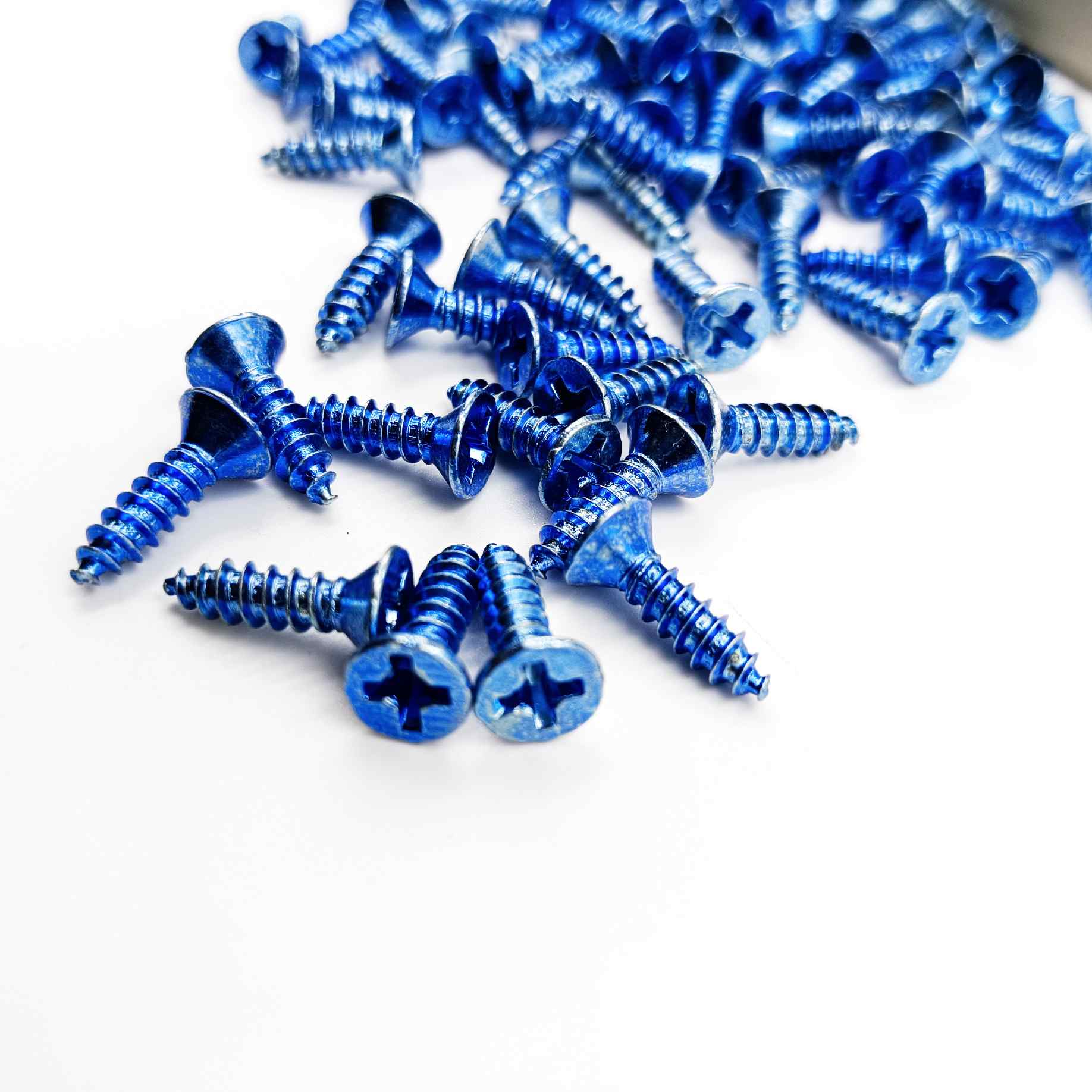Self tapping screw CSK flat head star for aluminium frames woodking blue coating (pack of 1000pcs) (1439)