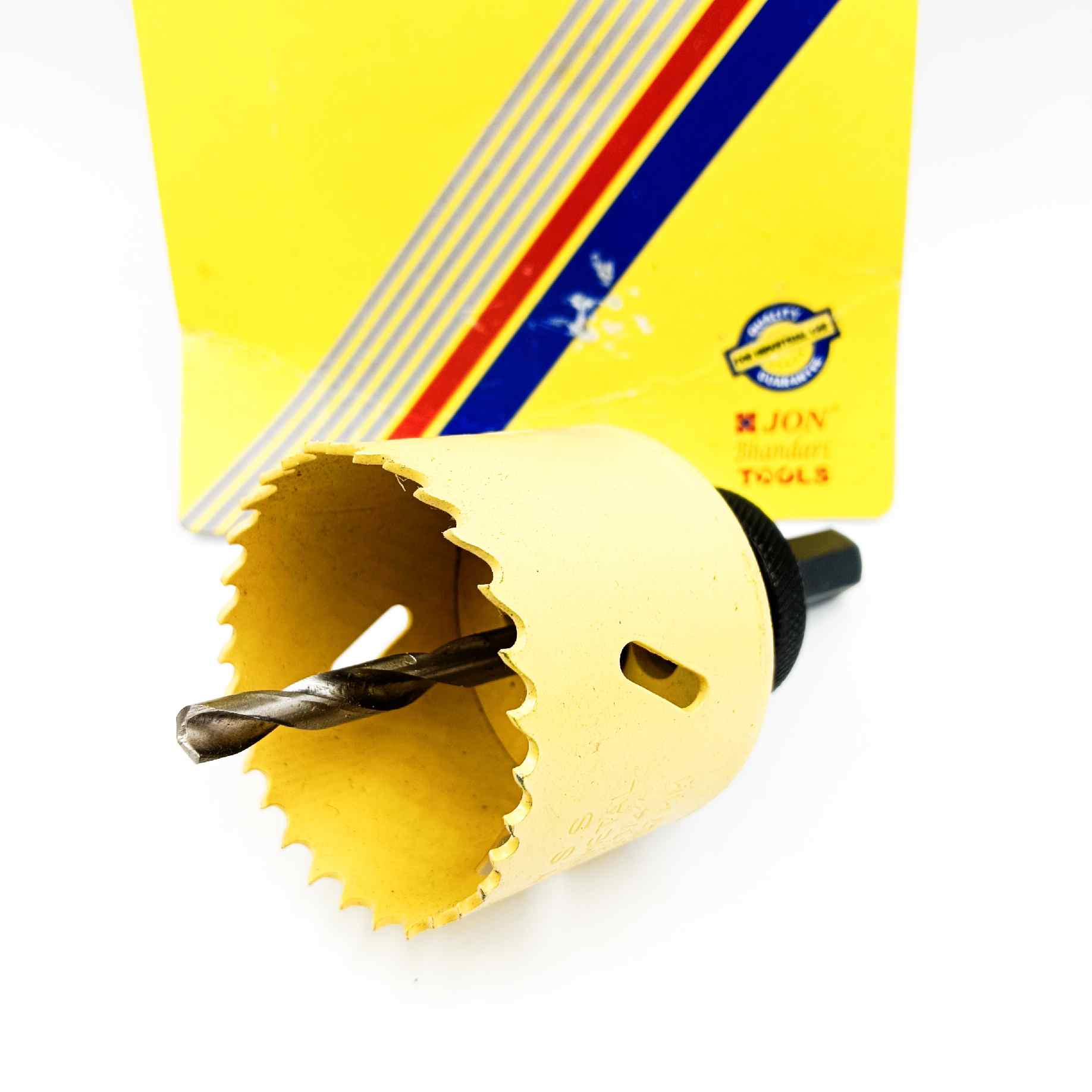 Bi metal holesaw bit with arbor for metal yellow all size 16mm to 75mm (1442)