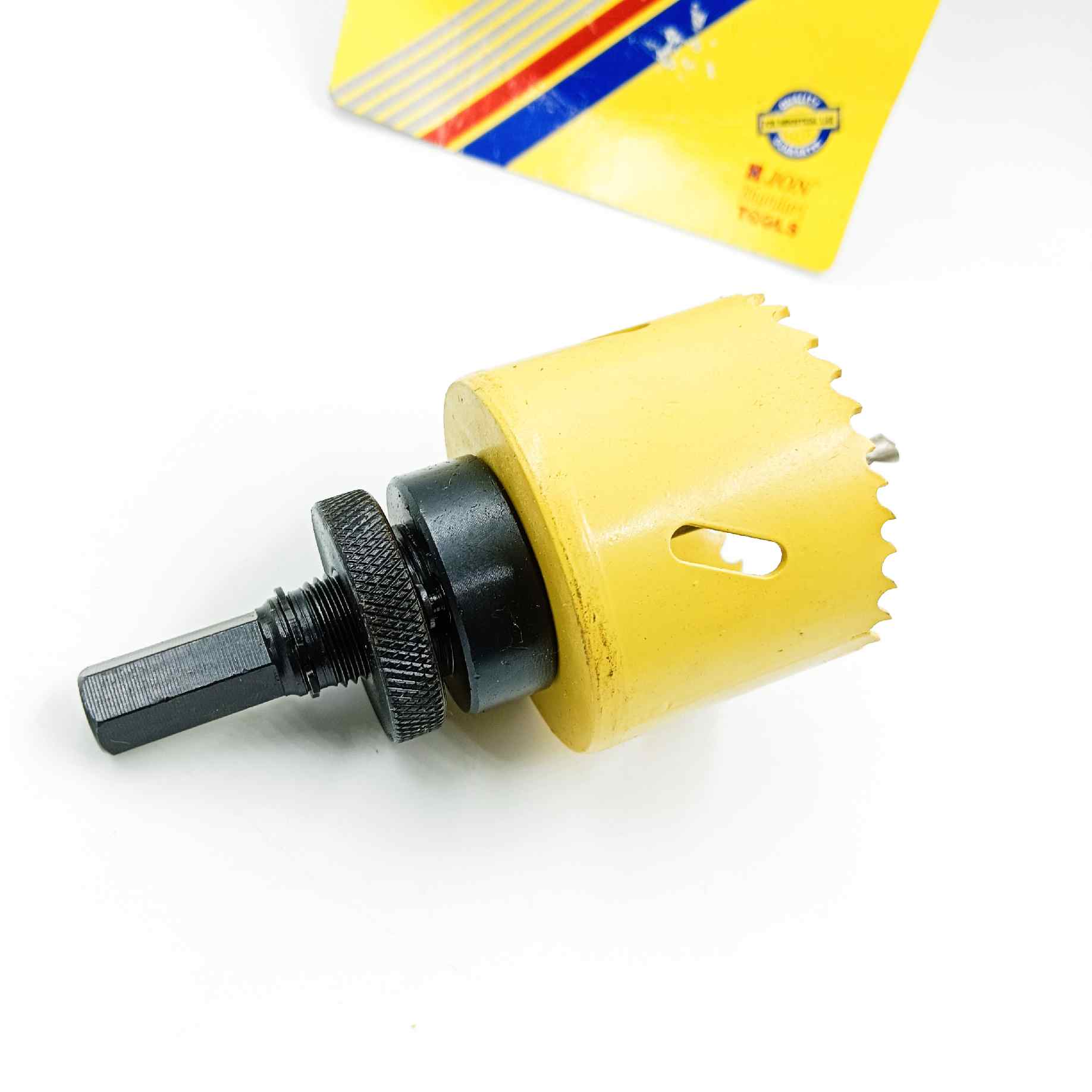 Bi metal holesaw bit with arbor for metal yellow all size 16mm to 75mm (1442)