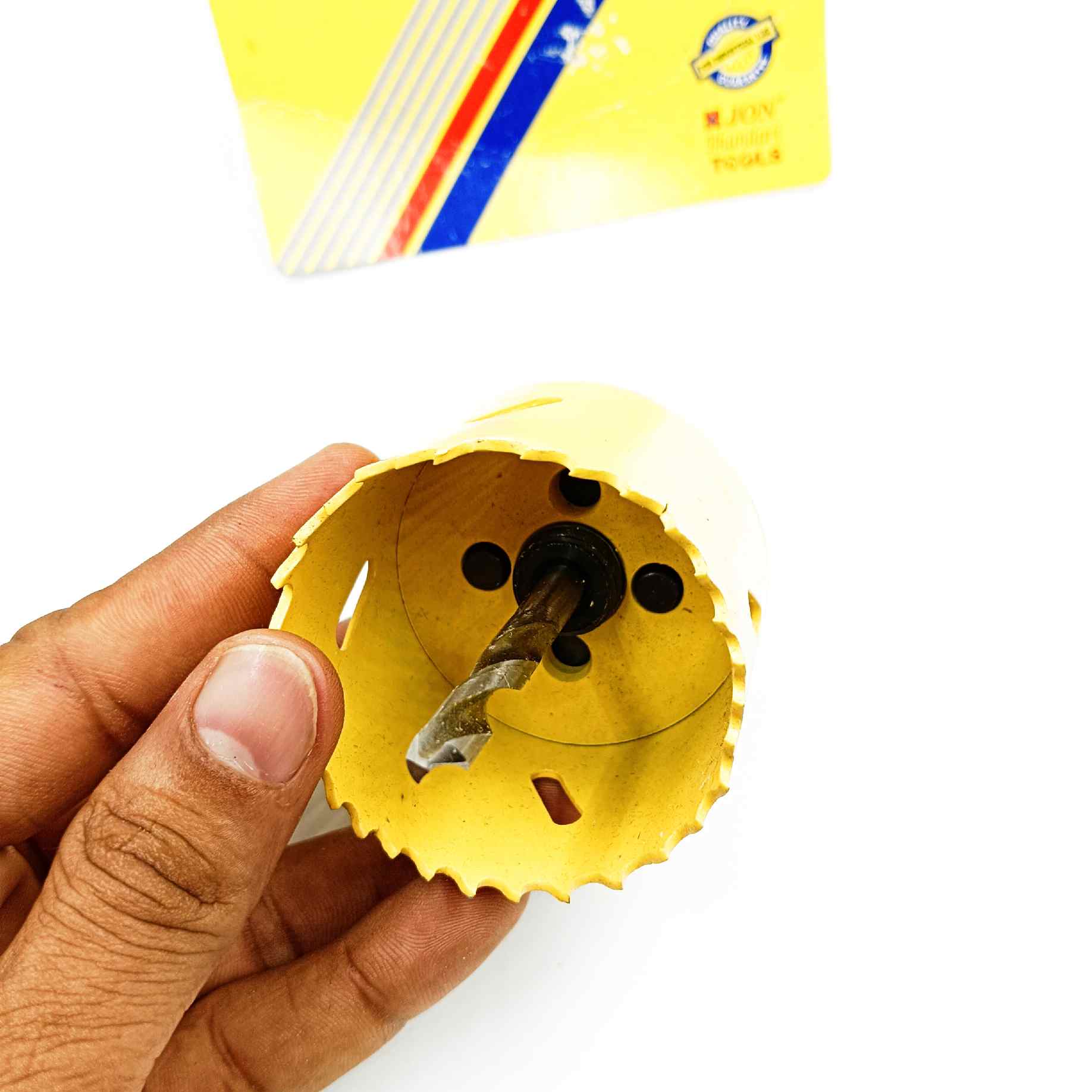 Bi metal holesaw bit with arbor for metal yellow all size 16mm to 75mm (1442)