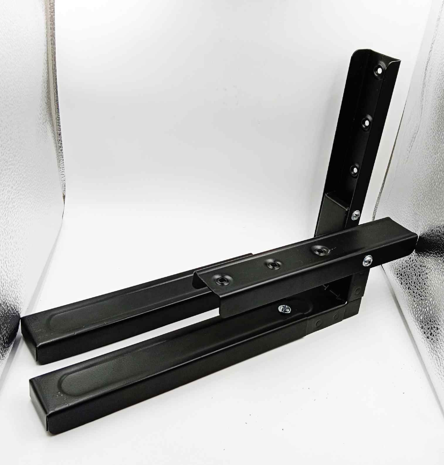 Heavy Duty Oven and Microwave Wall Mount Stand brackets,Universal Wall Bracket/Shelf/Holder/OTG Wall Stand for Kitchen with Foldable &amp; Length Adjustable Mechanism 20" total length (1480)