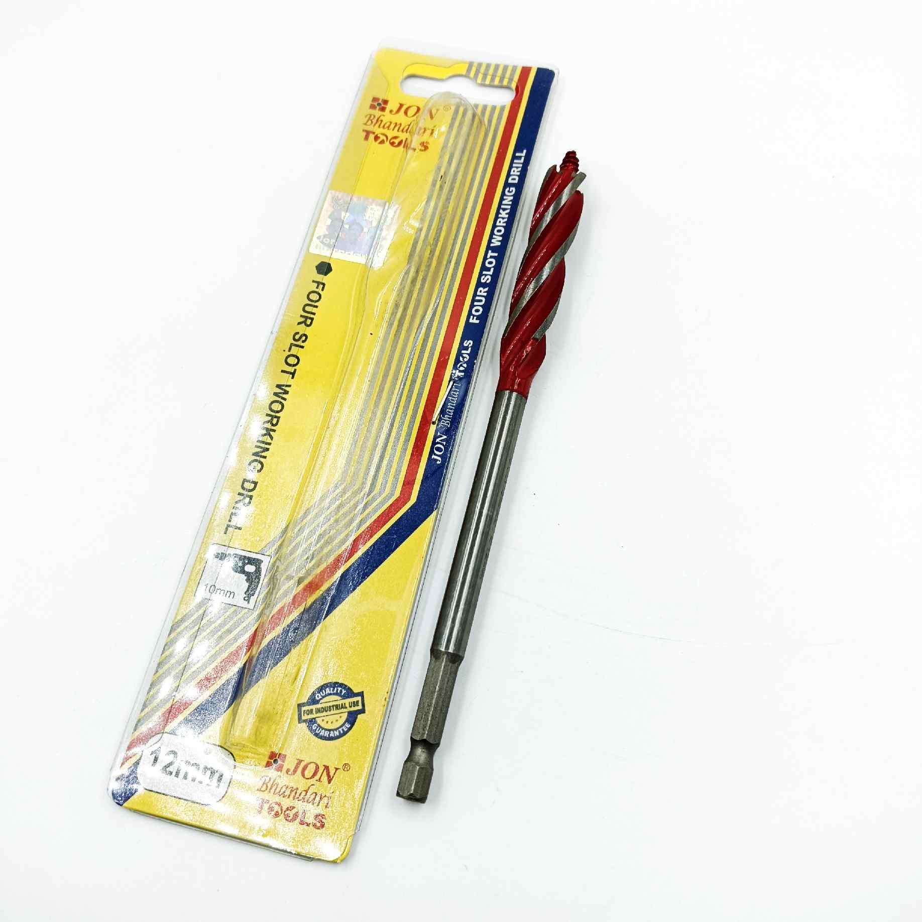 Four slot working drill bit jon bhandary 7inch long 10mm,12mm,14mm,16mm,18mm,20mm,25mm High Carbon Steel Wood Boring Cutter,Used for Wood Door Lock and Other Drilling Operations (1461)