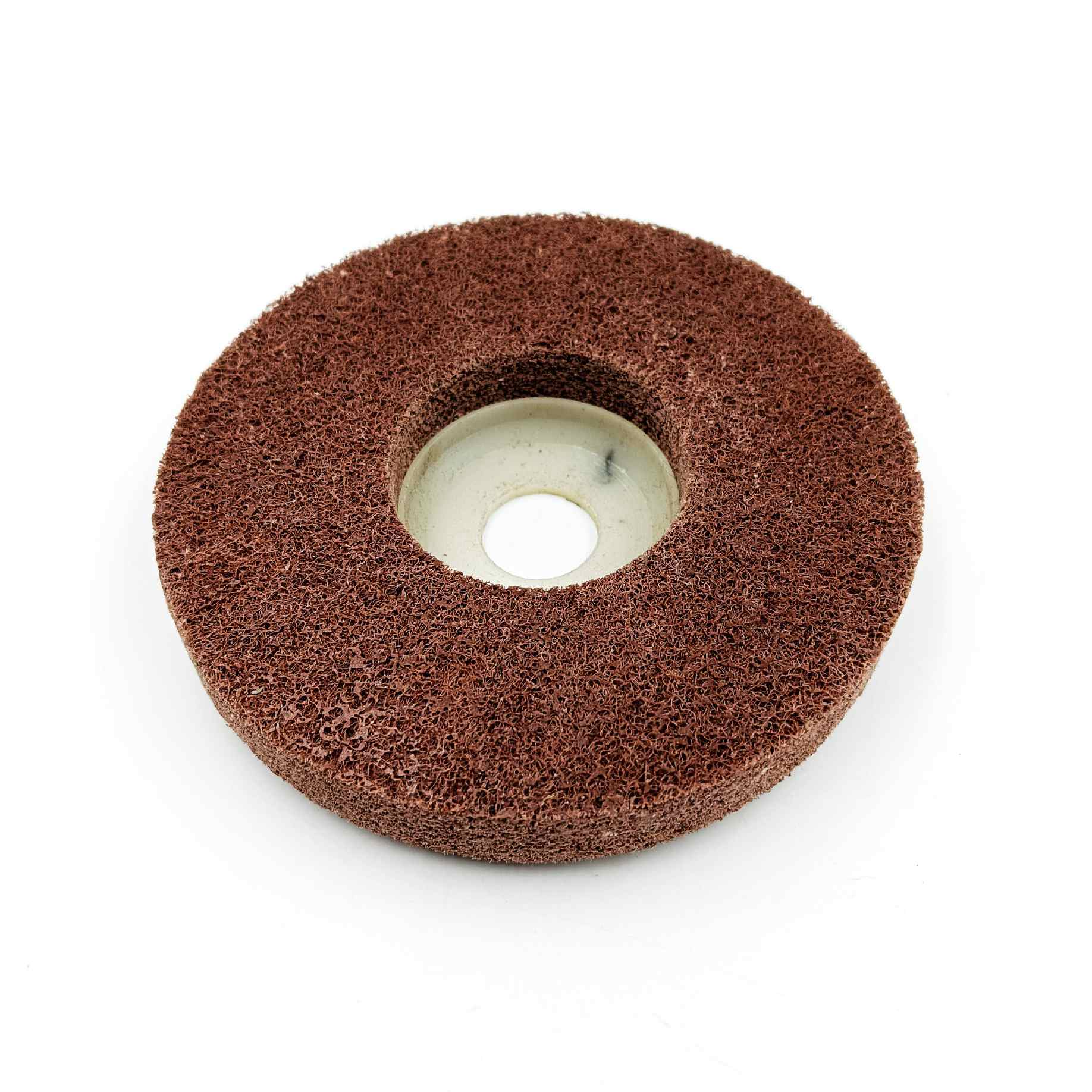 Steel polishing pad red 4inch buffing disc abrasive paint &amp; rust remover sanding wheel accessories for angle grinder 115mmX13mm (1488)