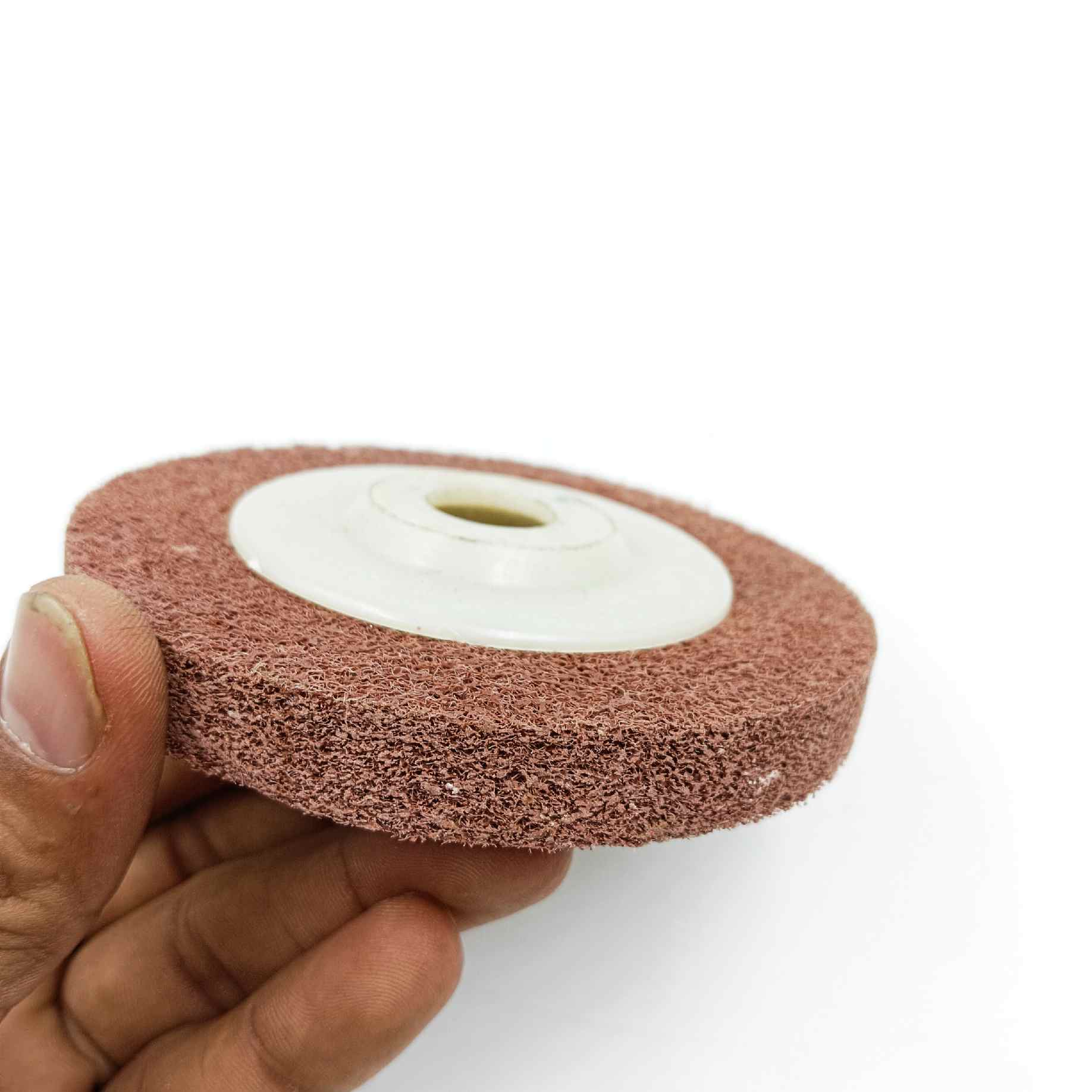 Steel polishing pad red 4inch buffing disc abrasive paint &amp; rust remover sanding wheel accessories for angle grinder 115mmX13mm (1488)