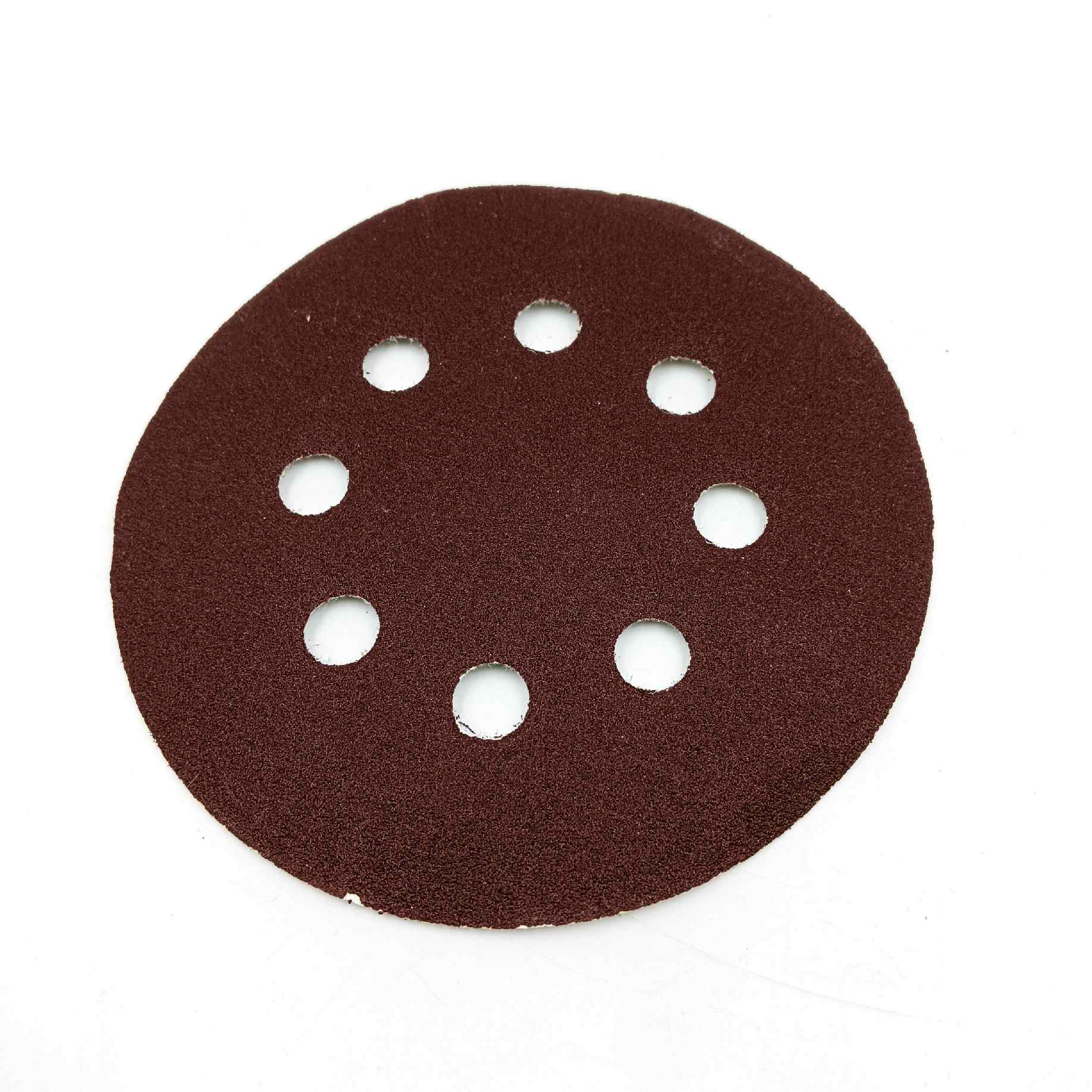 Welcro paper sand paper round 5inch velcro Hook and Loop Adhesive Sanding Discs Sandpaper for Random Orbital Sander or angle grinder grit:36,60,80,100,120,220,320 (1468)