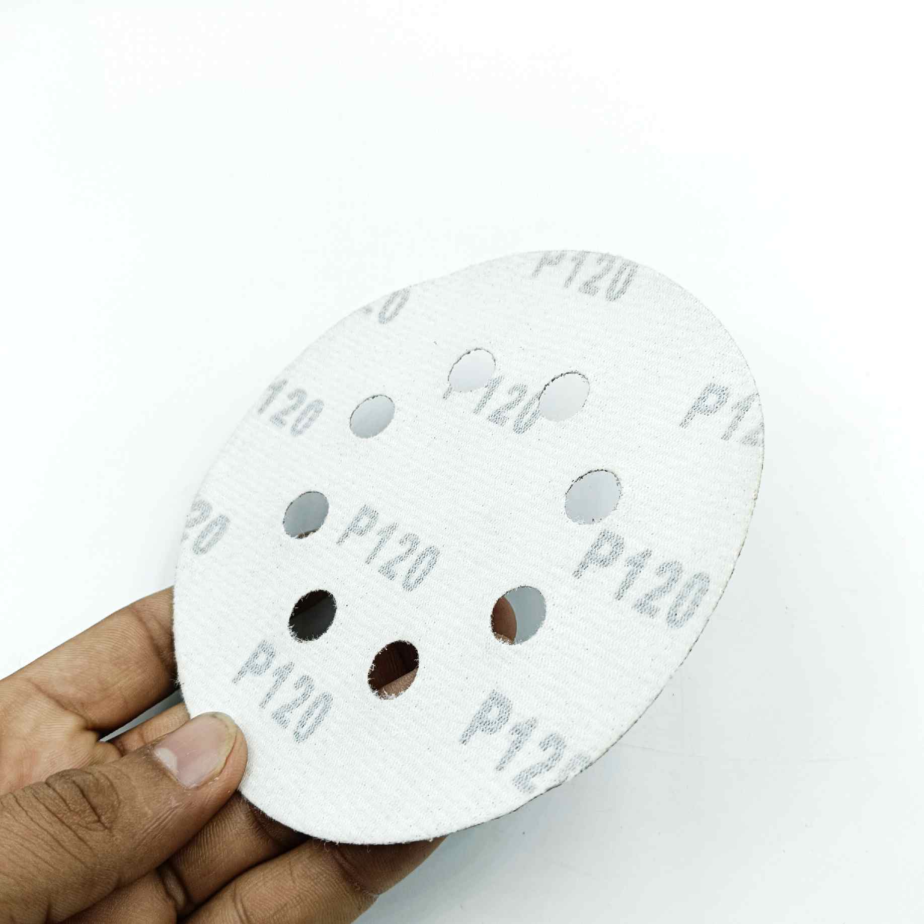 Welcro paper sand paper round 5inch velcro Hook and Loop Adhesive Sanding Discs Sandpaper for Random Orbital Sander or angle grinder grit:36,60,80,100,120,220,320 (1468)