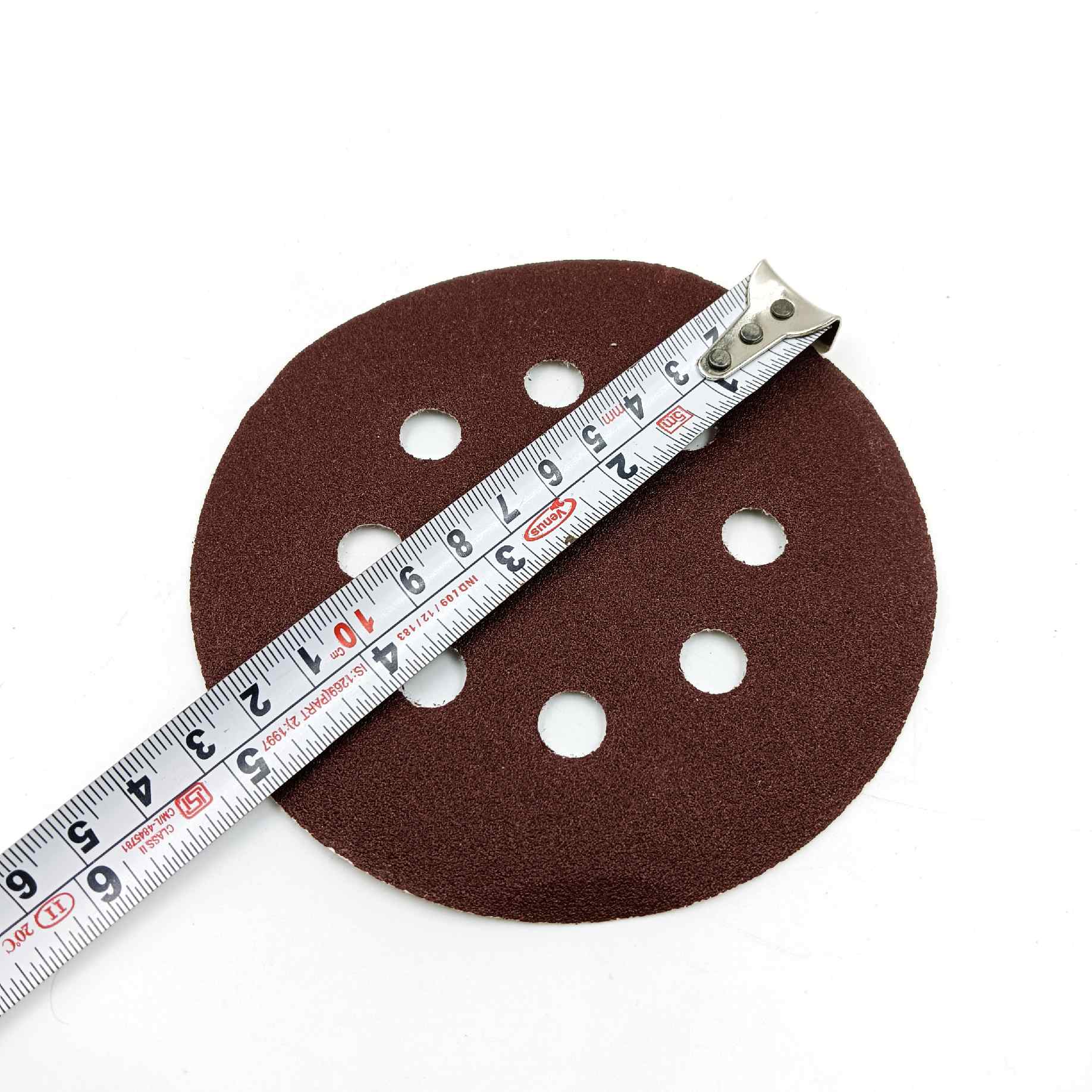 Welcro paper sand paper round 5inch velcro Hook and Loop Adhesive Sanding Discs Sandpaper for Random Orbital Sander or angle grinder grit:36,60,80,100,120,220,320 (1468)