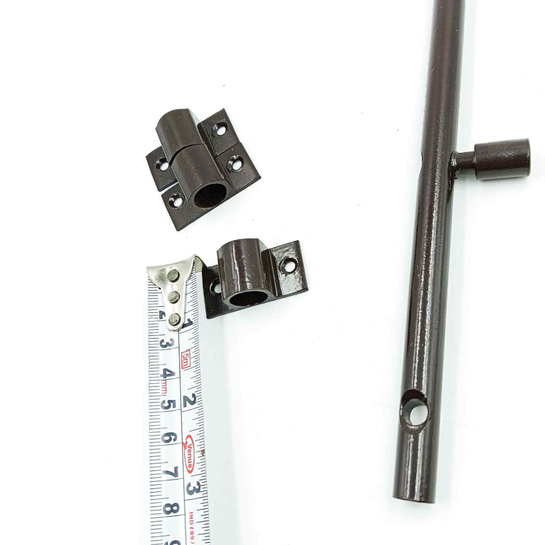 Door latch round aluminium powder coated(pc) 8" for aluminium door,fiber door,wooden door etc (2008)