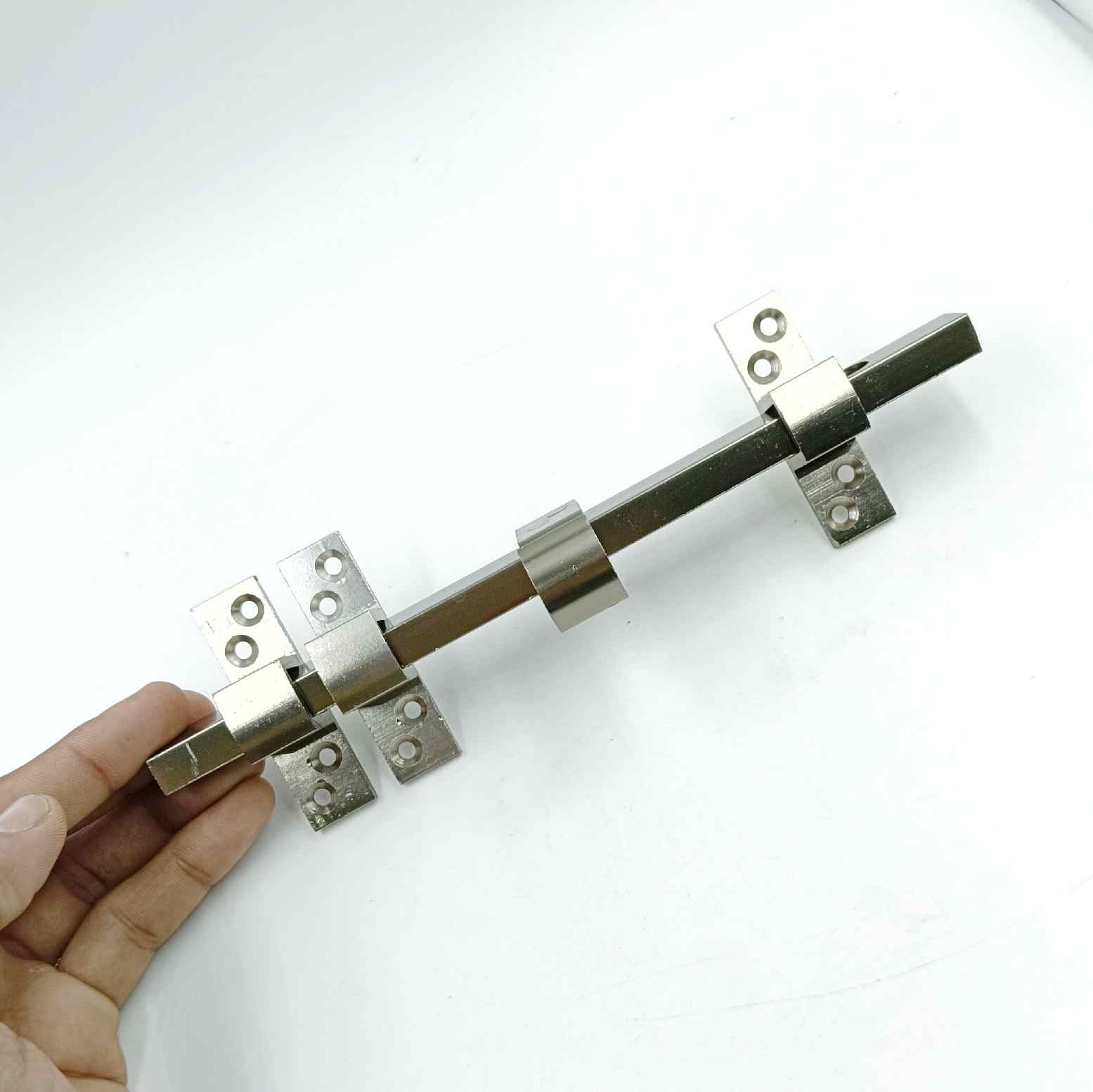 Door latch flat aluminium steel finish 8inch for aluminium door,fiber door,wooden door etc (1490)