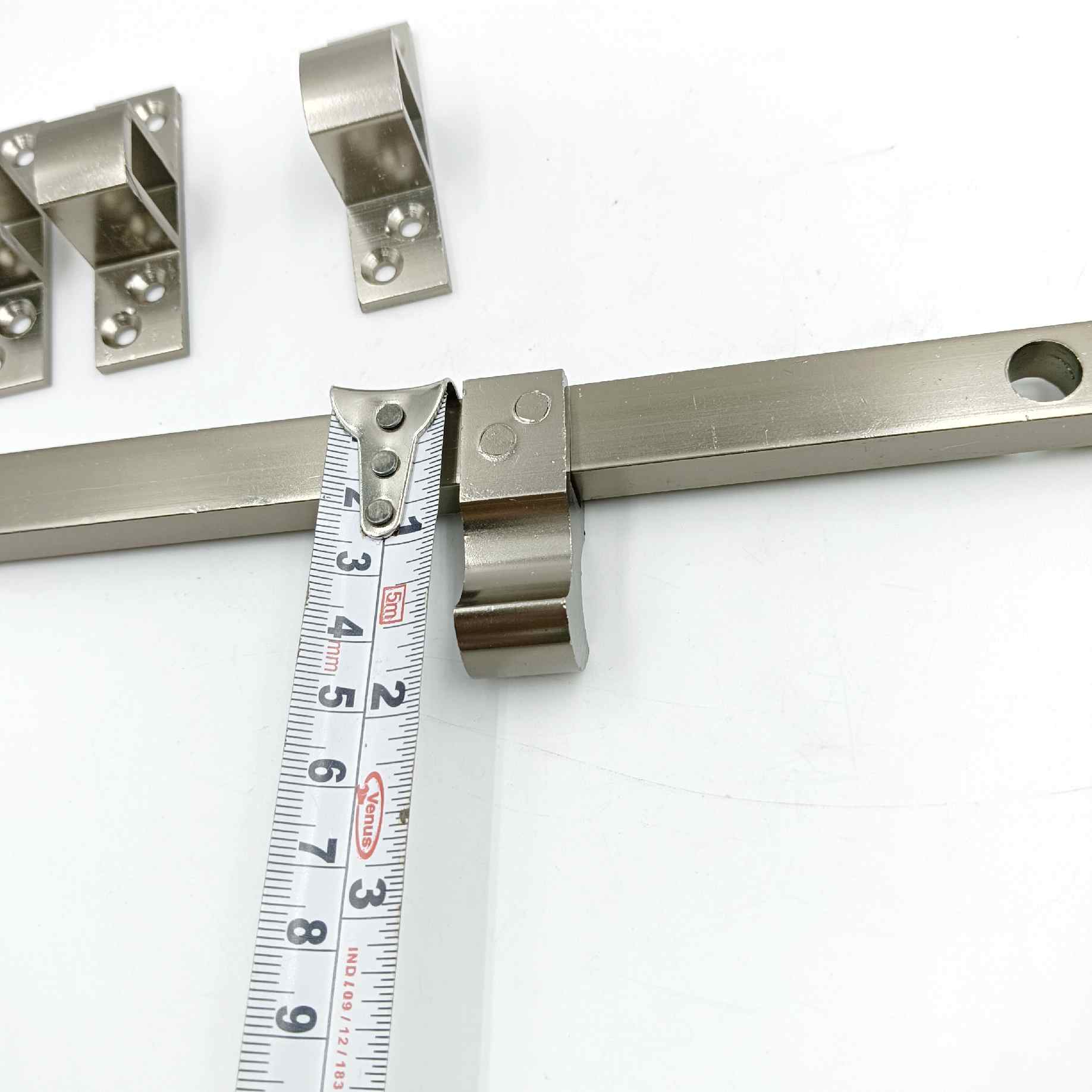 Door latch flat aluminium steel finish 8inch for aluminium door,fiber door,wooden door etc (1490)
