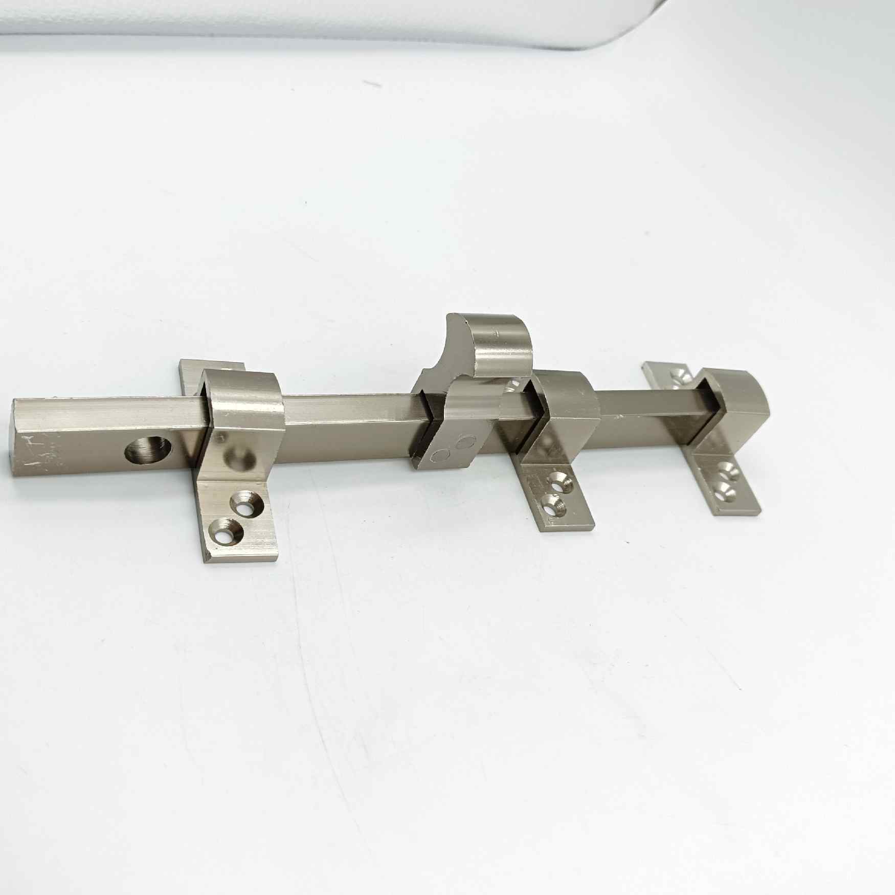 Door latch flat aluminium steel finish 8inch for aluminium door,fiber door,wooden door etc (1490)