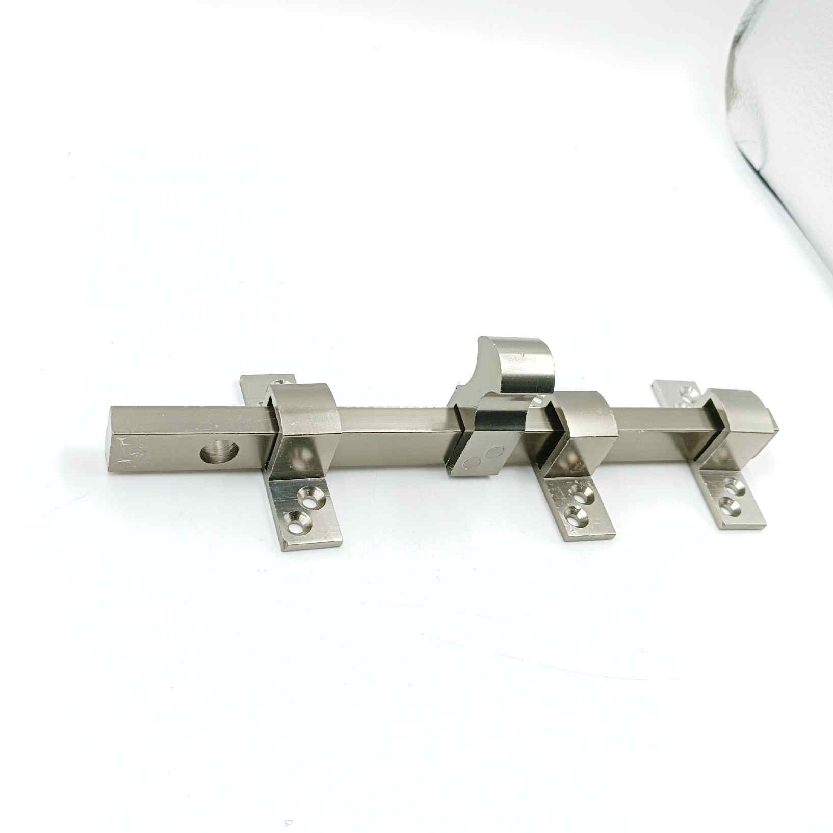 Door latch flat aluminium steel finish 8inch for aluminium door,fiber door,wooden door etc (1490)