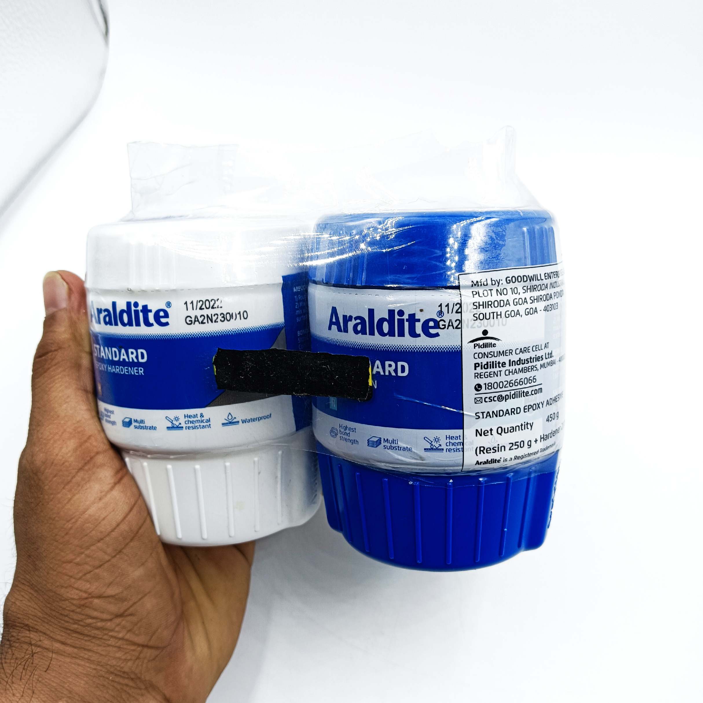 Araldite standard Epoxy Adhesive Resin and Hardener 450gm 45min setting time(1513)