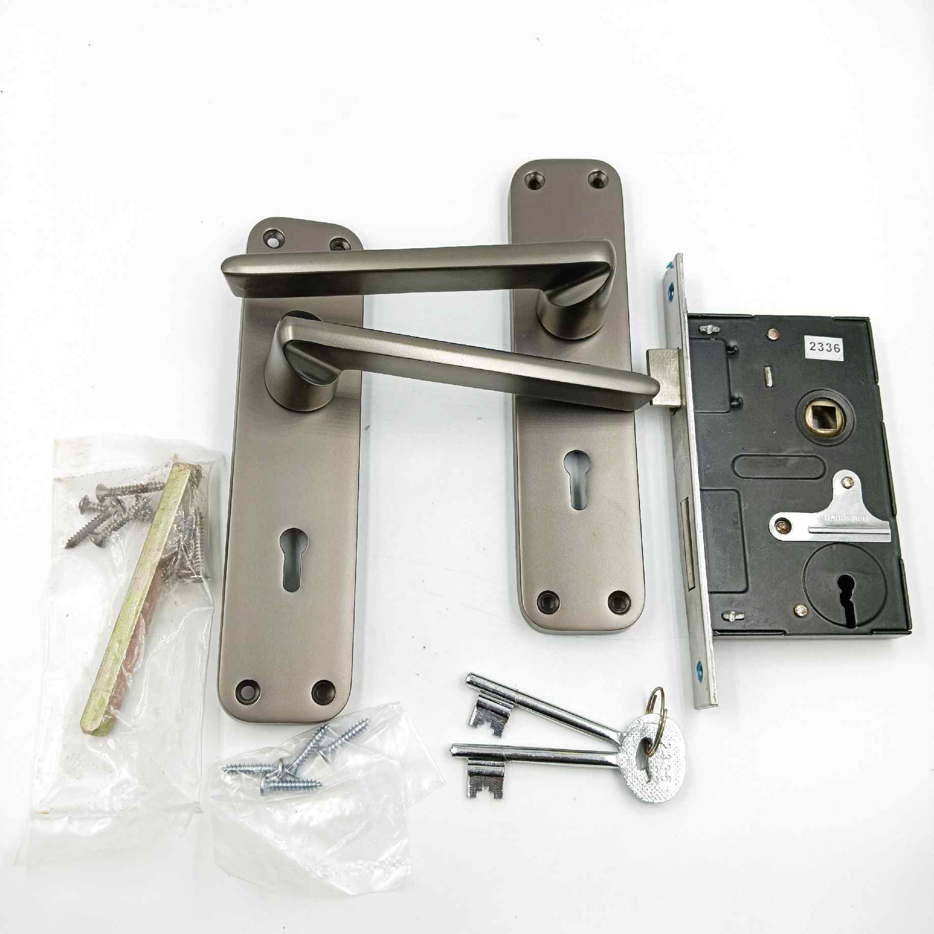 Godrej mortise lock grey 7inch 6332 ELC10MBN 1year warrenty door handle with lock set (1525)