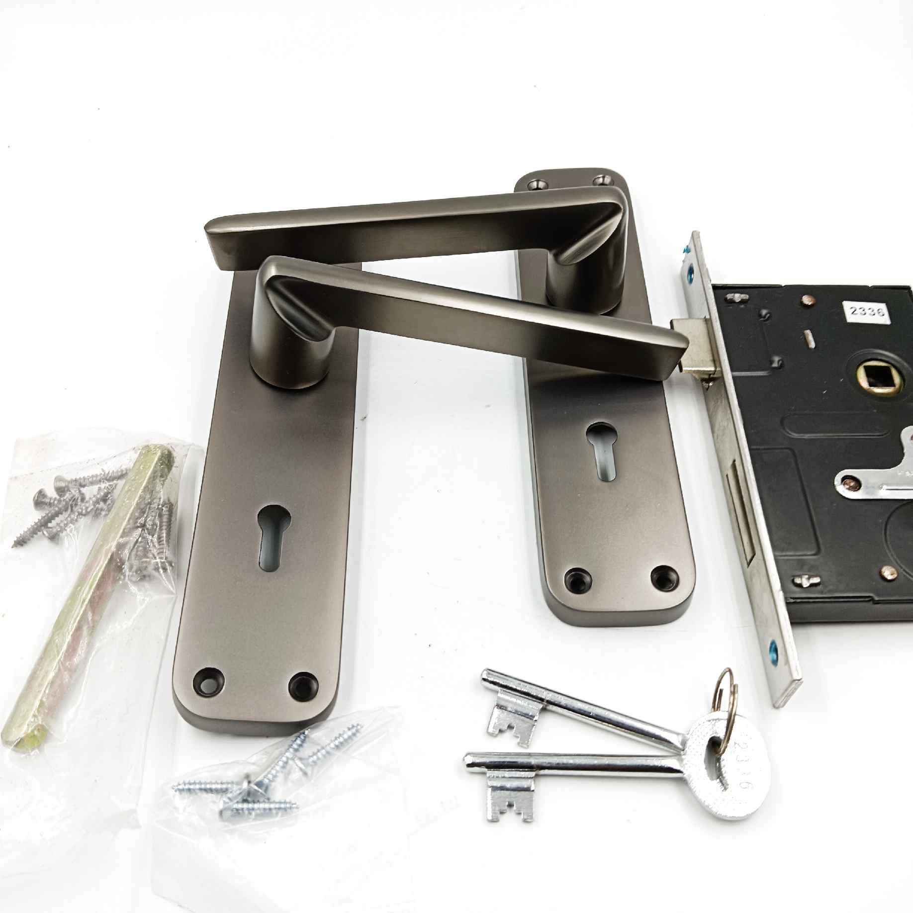 Godrej mortise lock grey 7inch 6332 ELC10MBN 1year warrenty door handle with lock set (1525)