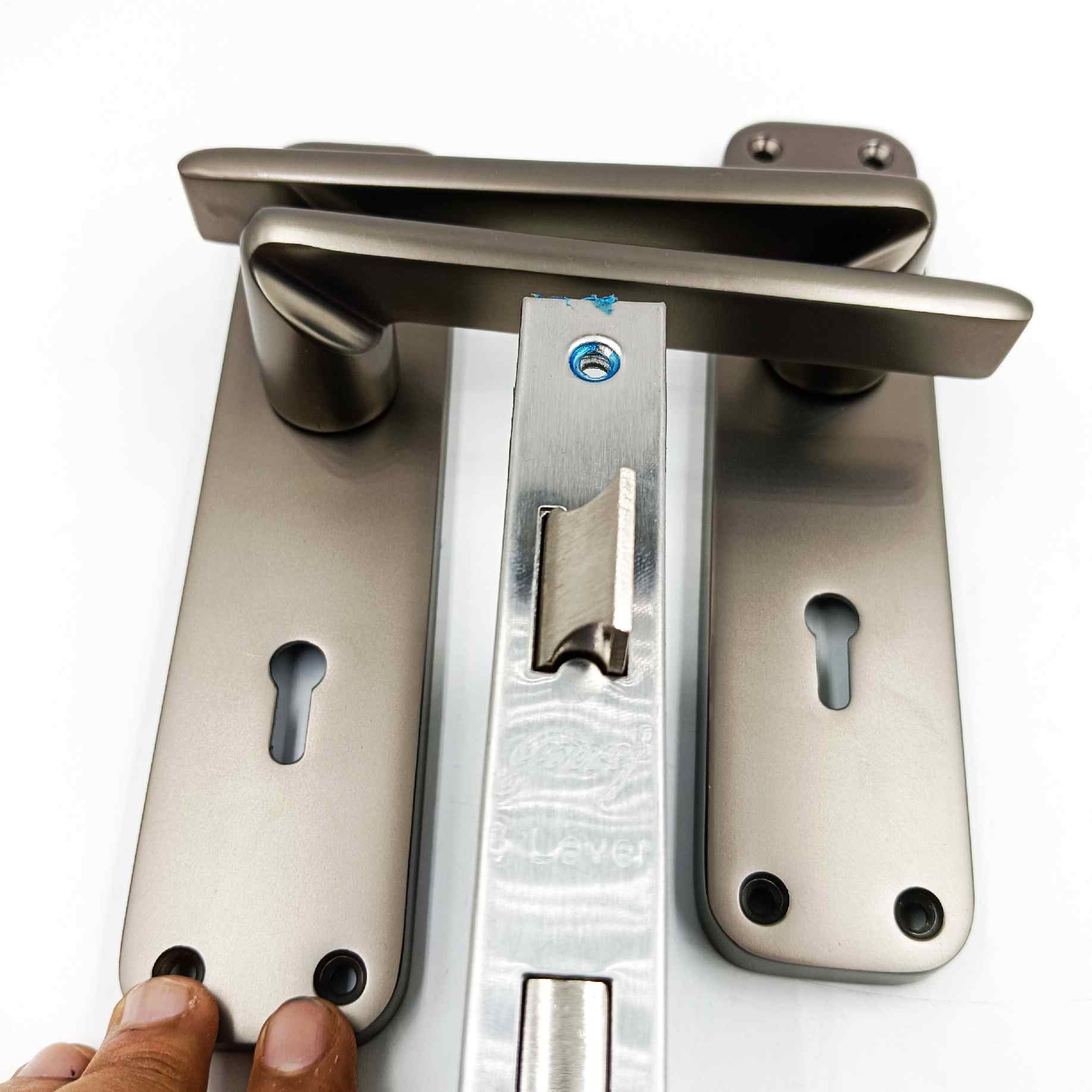 Godrej mortise lock grey 7inch 6332 ELC10MBN 1year warrenty door handle with lock set (1525)