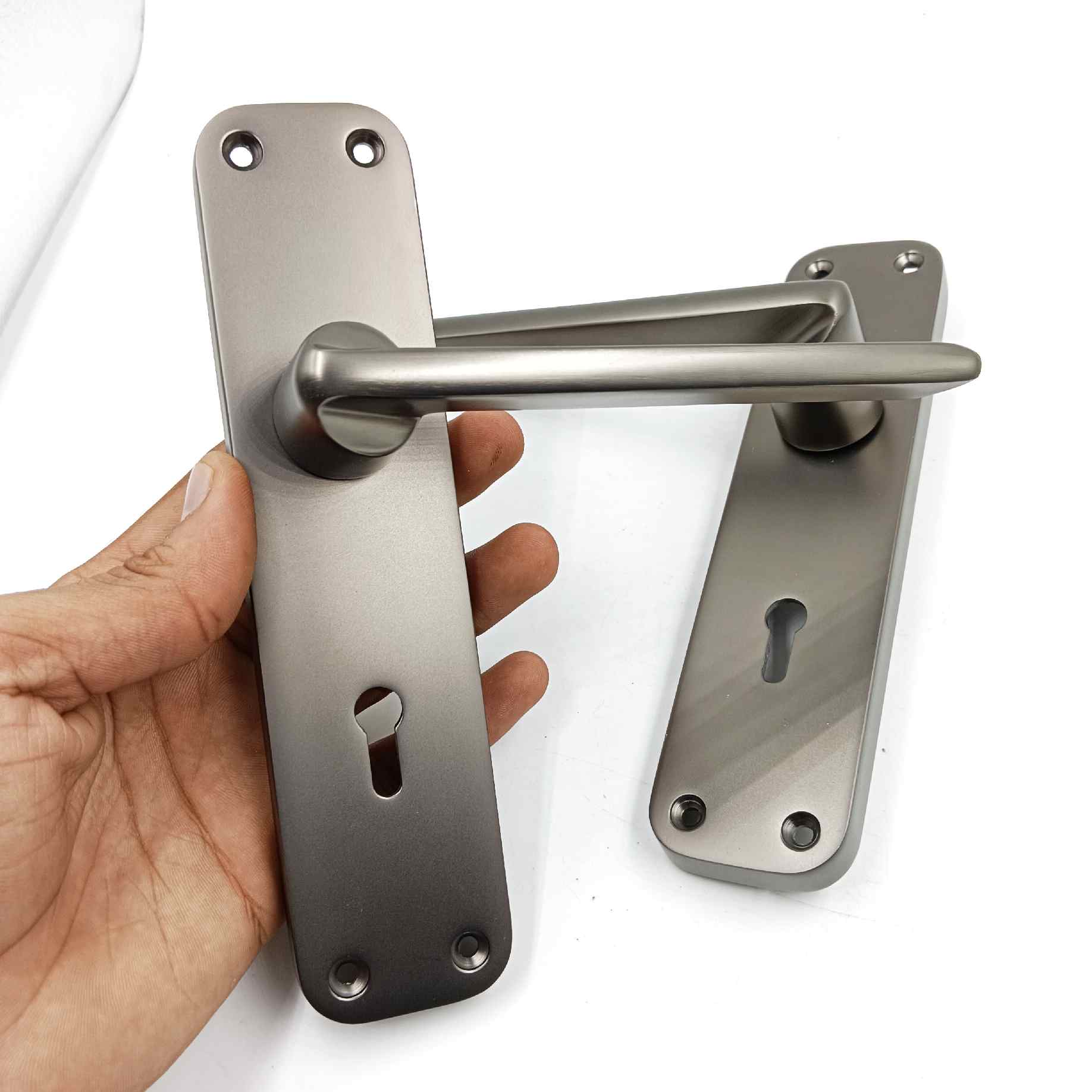 Godrej mortise lock grey 7inch 6332 ELC10MBN 1year warrenty door handle with lock set (1525)