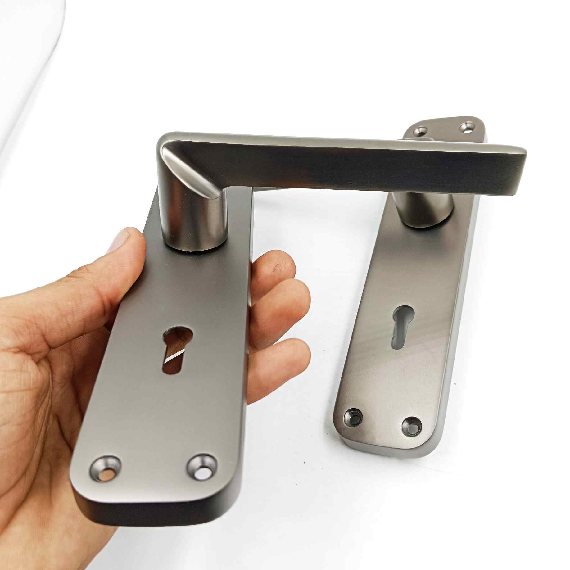 Godrej mortise lock grey 7inch 6332 ELC10MBN 1year warrenty door handle with lock set (1525)