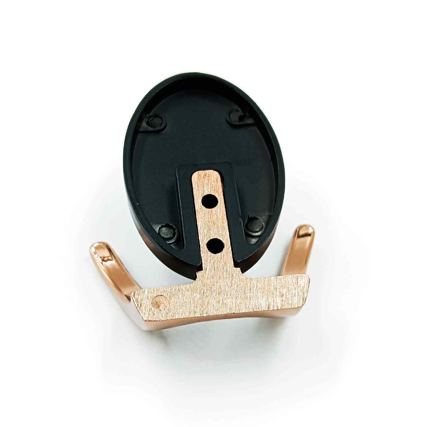 Coat hooks Rosegold black double J hook 8018 (1600)