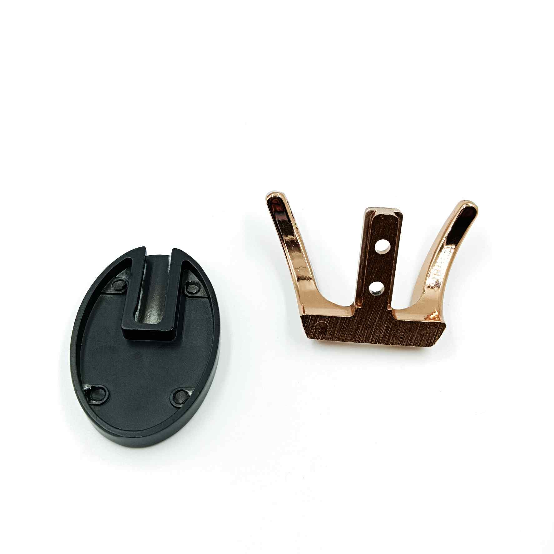 Coat hooks Rosegold black double J hook 8018 (1600)