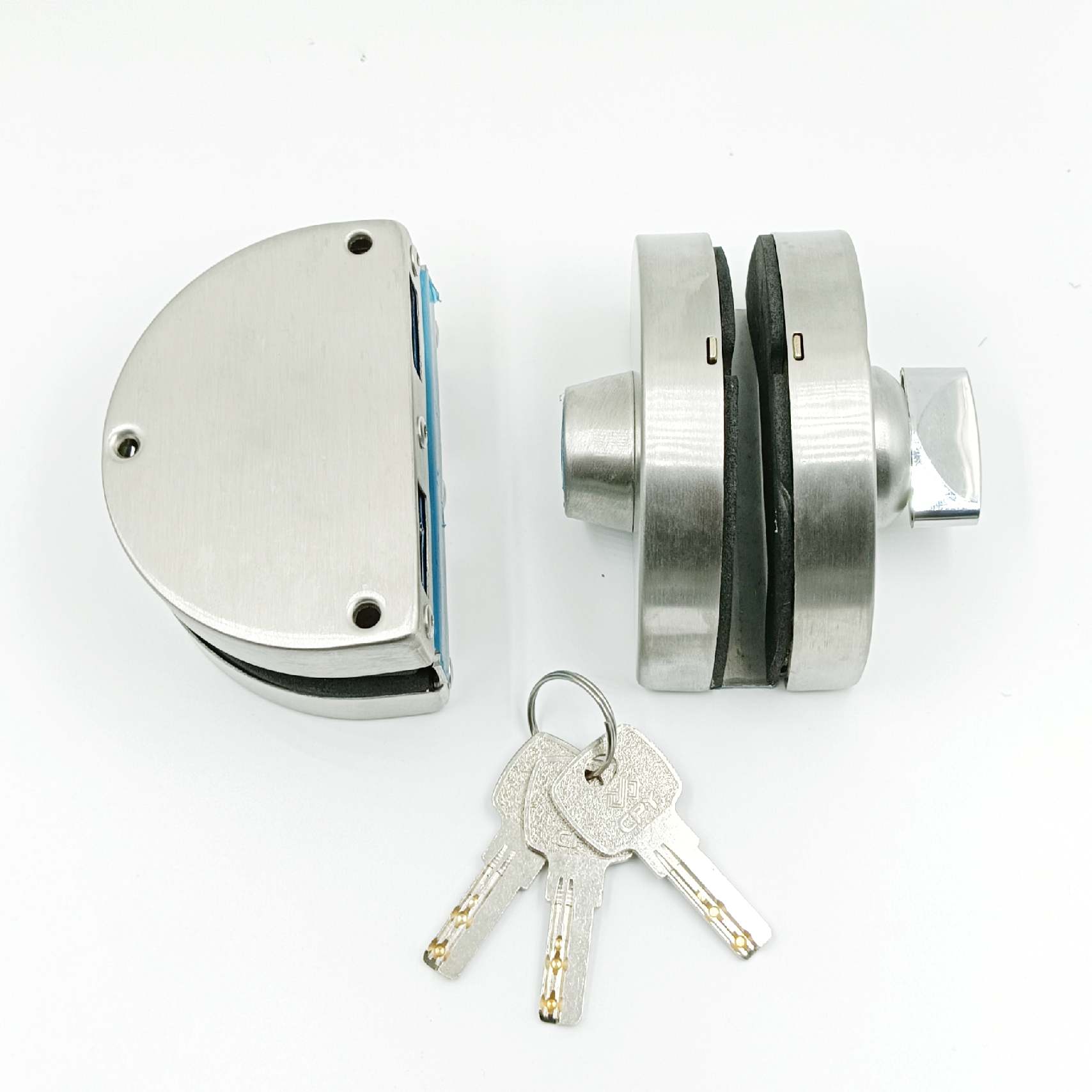 Glass door lock double glass to glass 12mm glass key and knob 318 (1619)