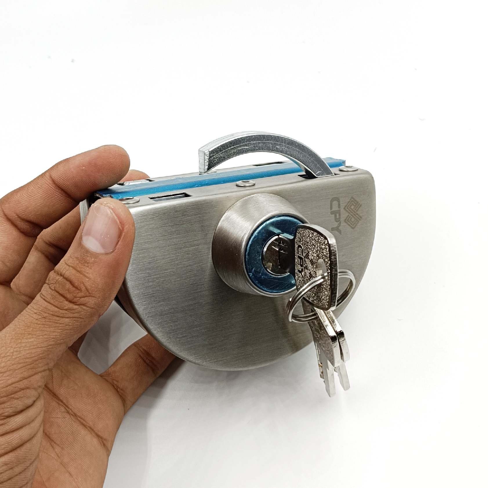 Glass door lock double glass to glass 12mm glass key and knob 318 (1619)