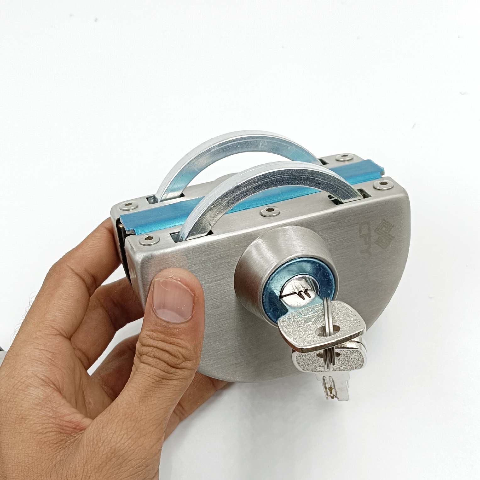Glass door lock double glass to glass 12mm glass key and knob 318 (1619)