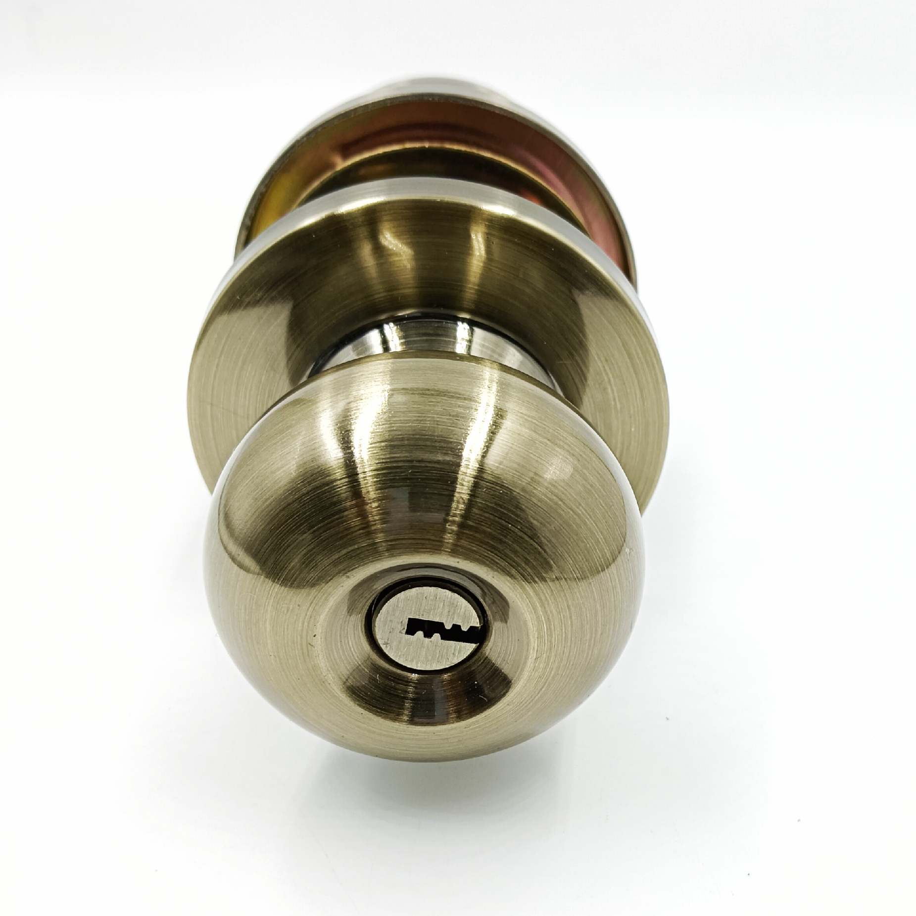 Cylindrical lock keyed Antique finish for bedroom (with key) (60mm latch) (1637)