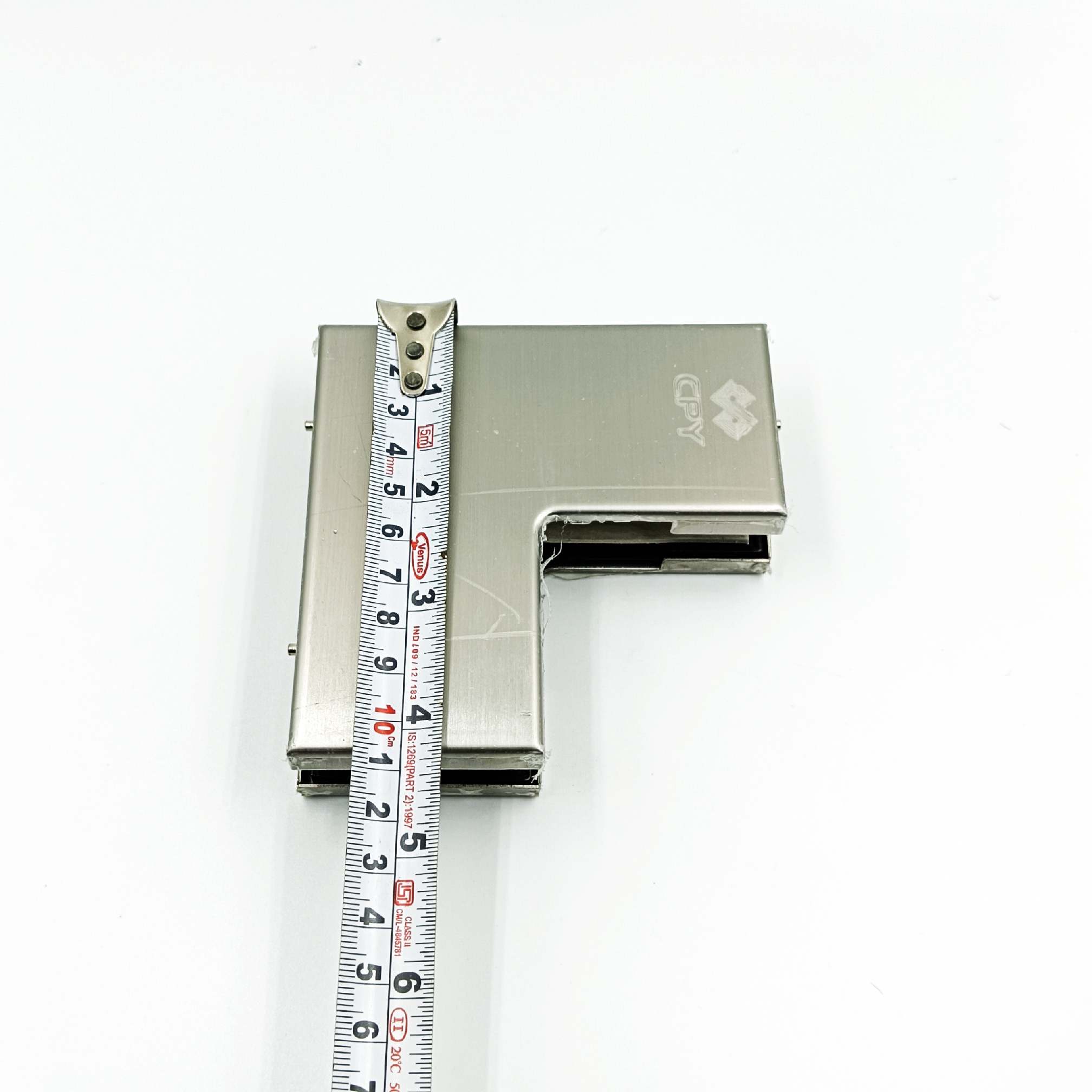 Small L Patch Connector Glass Door Fitting Accessories Heavy Stainless Steel 4"*4" for Tempered or toughened glass CPY (1662)