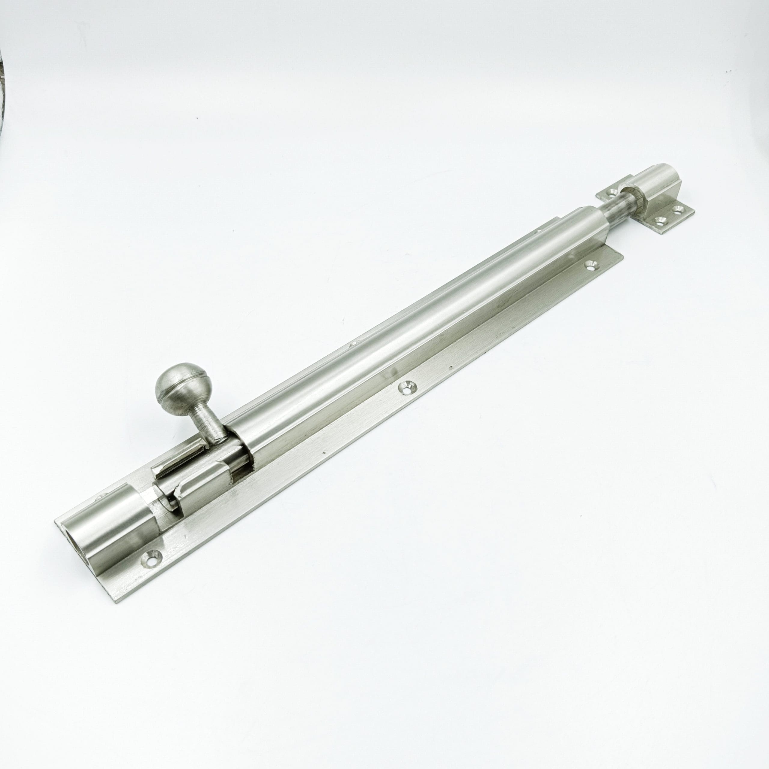 Maindoor towerbolt heavy aluminium steel finish 4",6",8",10",12",18",24" 12mm rod (1654)